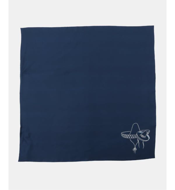 NOBLE「sense the pebble/センスザぺブル シルクスカーフ(ネイビー)」|バンダナ・スカーフ|