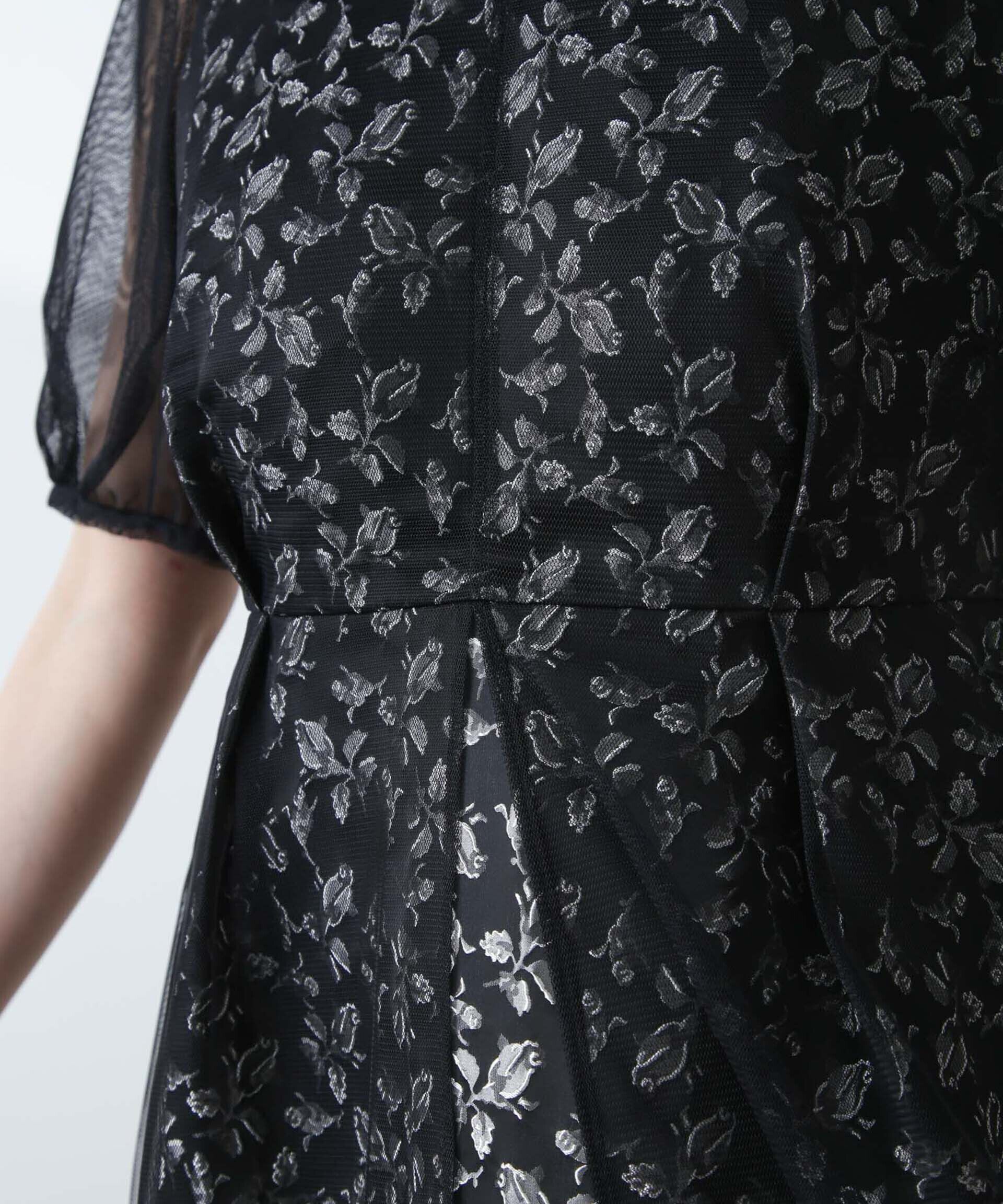 nano･universe「kaene/プリントジャガード&times;チュールドレス」|ワンピース|