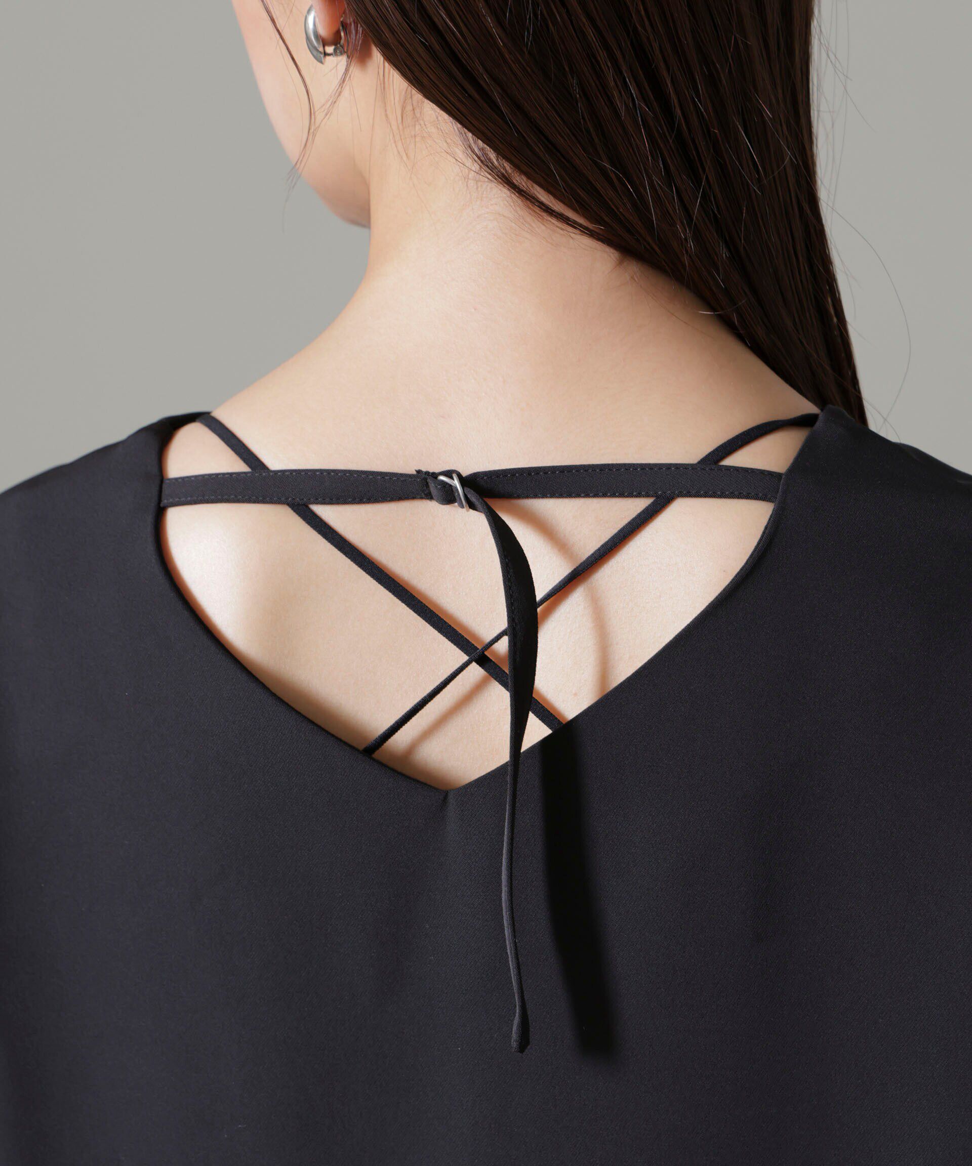 nano･universe「バックVネックプルオーバーブラウス(セットアップ可)」|シャツ・ブラウス|