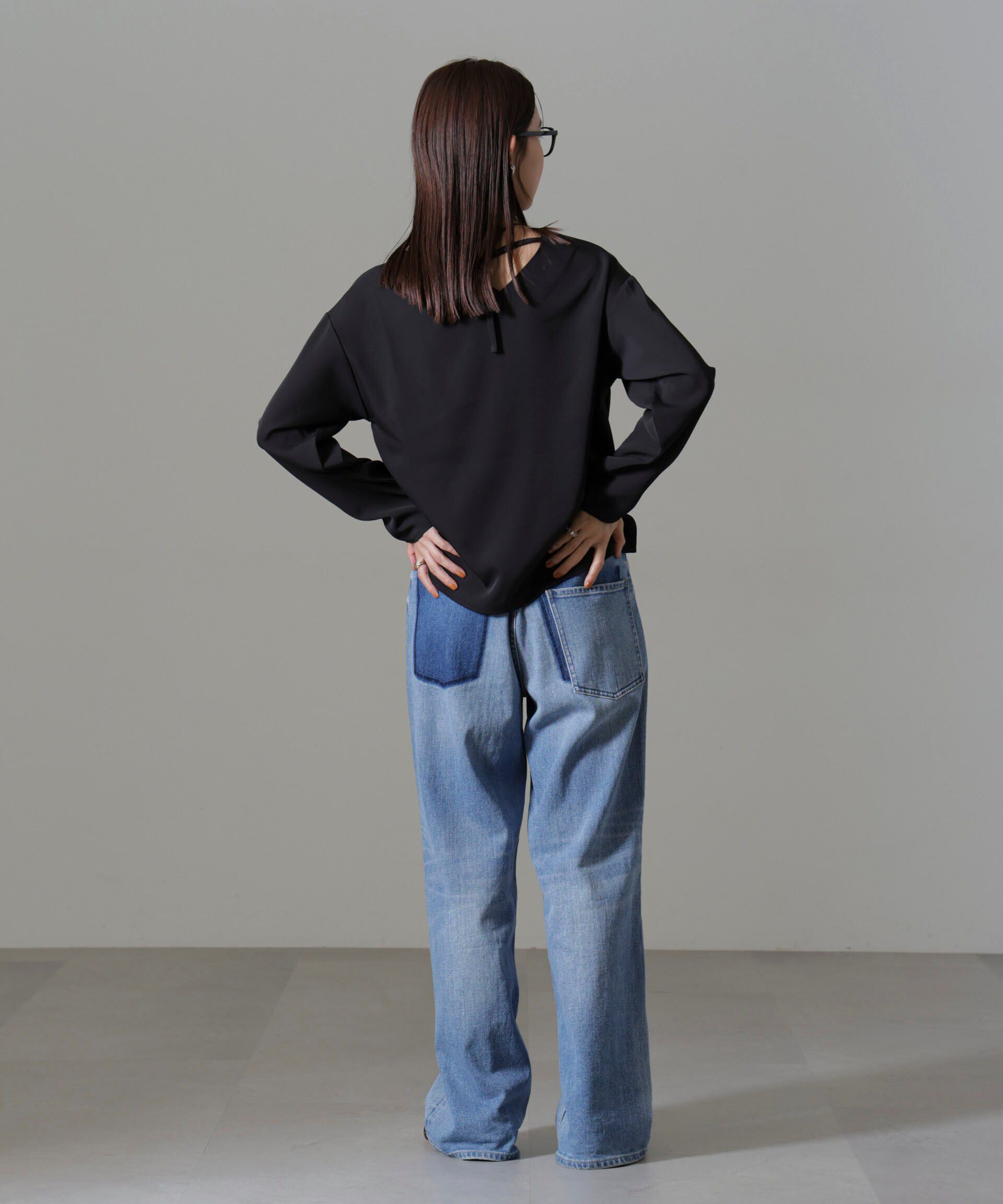 nano･universe「バックVネックプルオーバーブラウス(セットアップ可)」|シャツ・ブラウス|