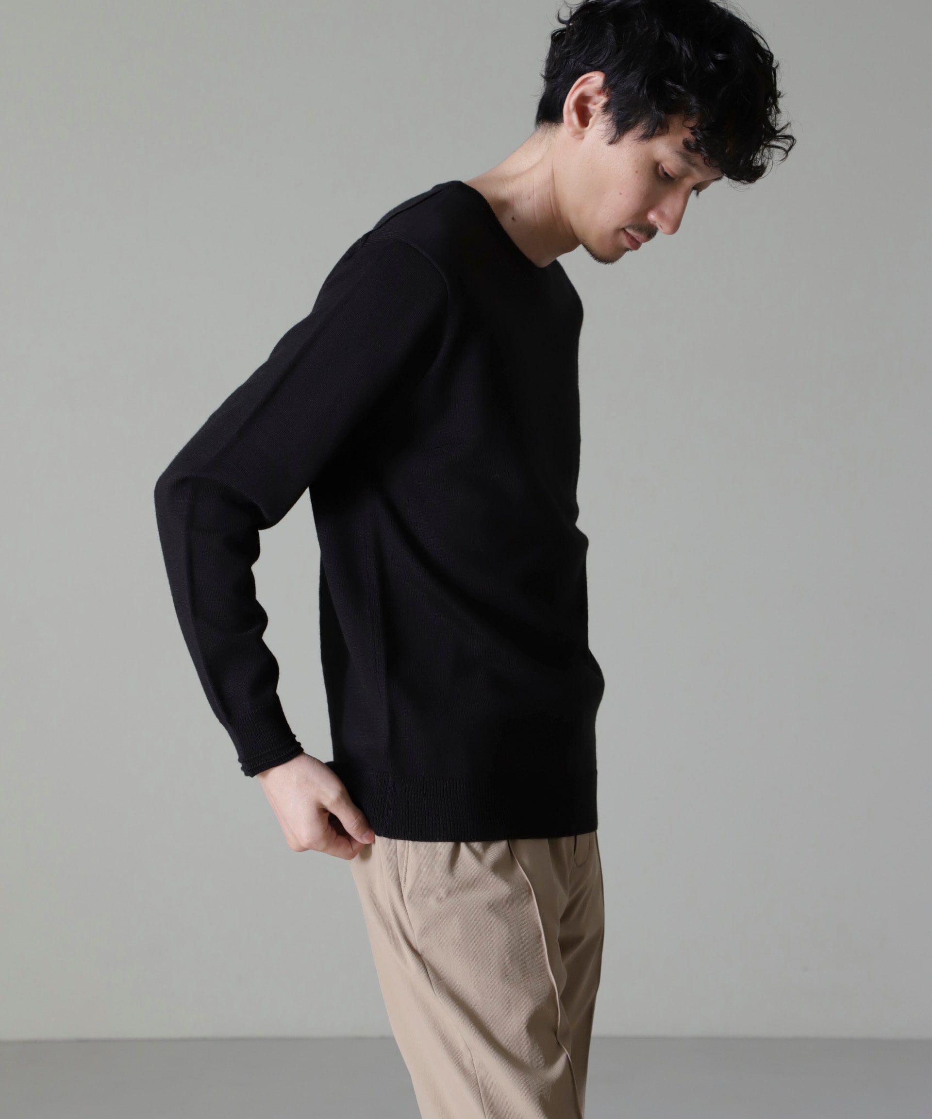 nano･universe「タスマニアミックスクルーネックニット」|ニット・セーター|