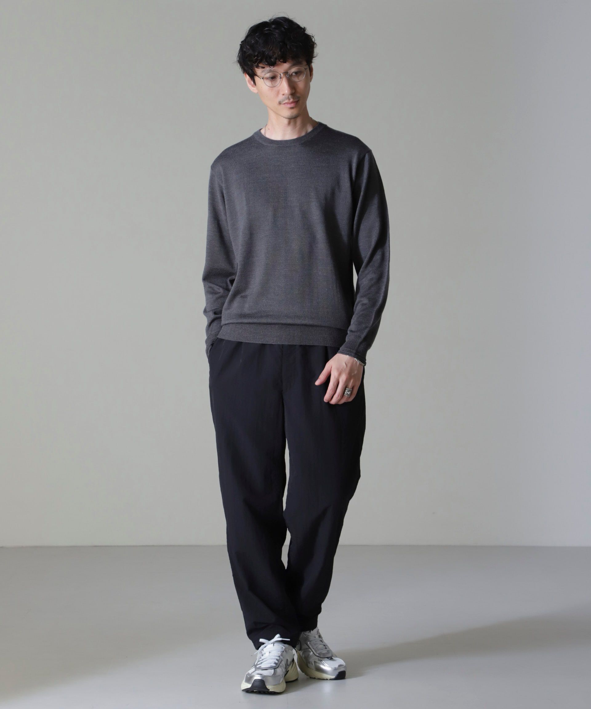 nano･universe「タスマニアミックスクルーネックニット」|ニット・セーター|