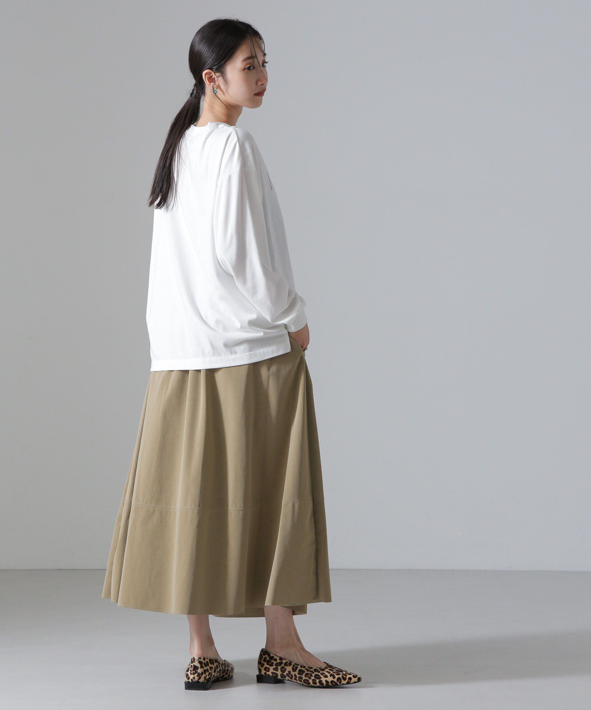 nano･universe「ピーチフェイクレザーボリュームスカート(セットアップ可)」|スカート|