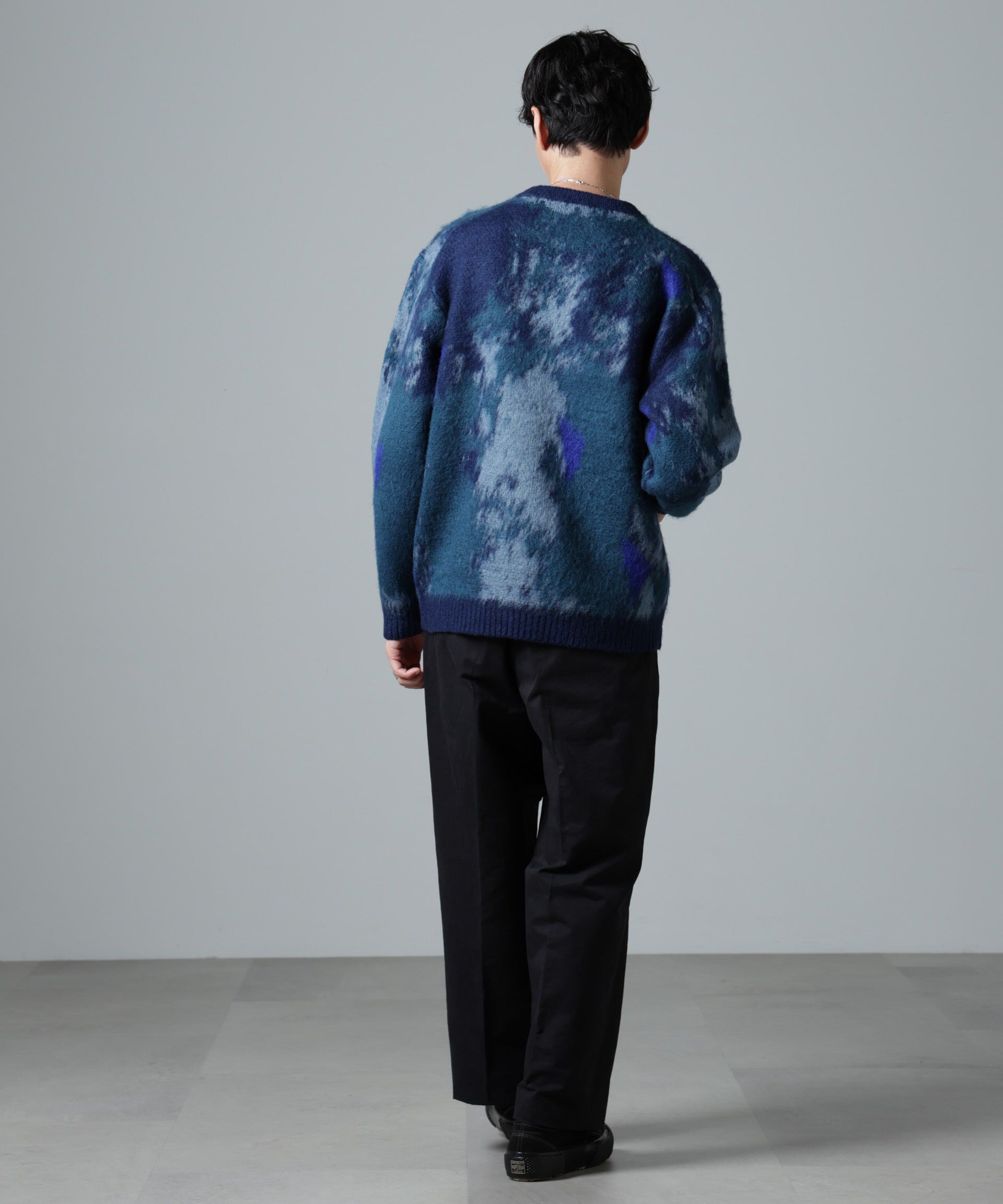 nano･universe「アート柄クルーネックニット」|ニット・セーター|