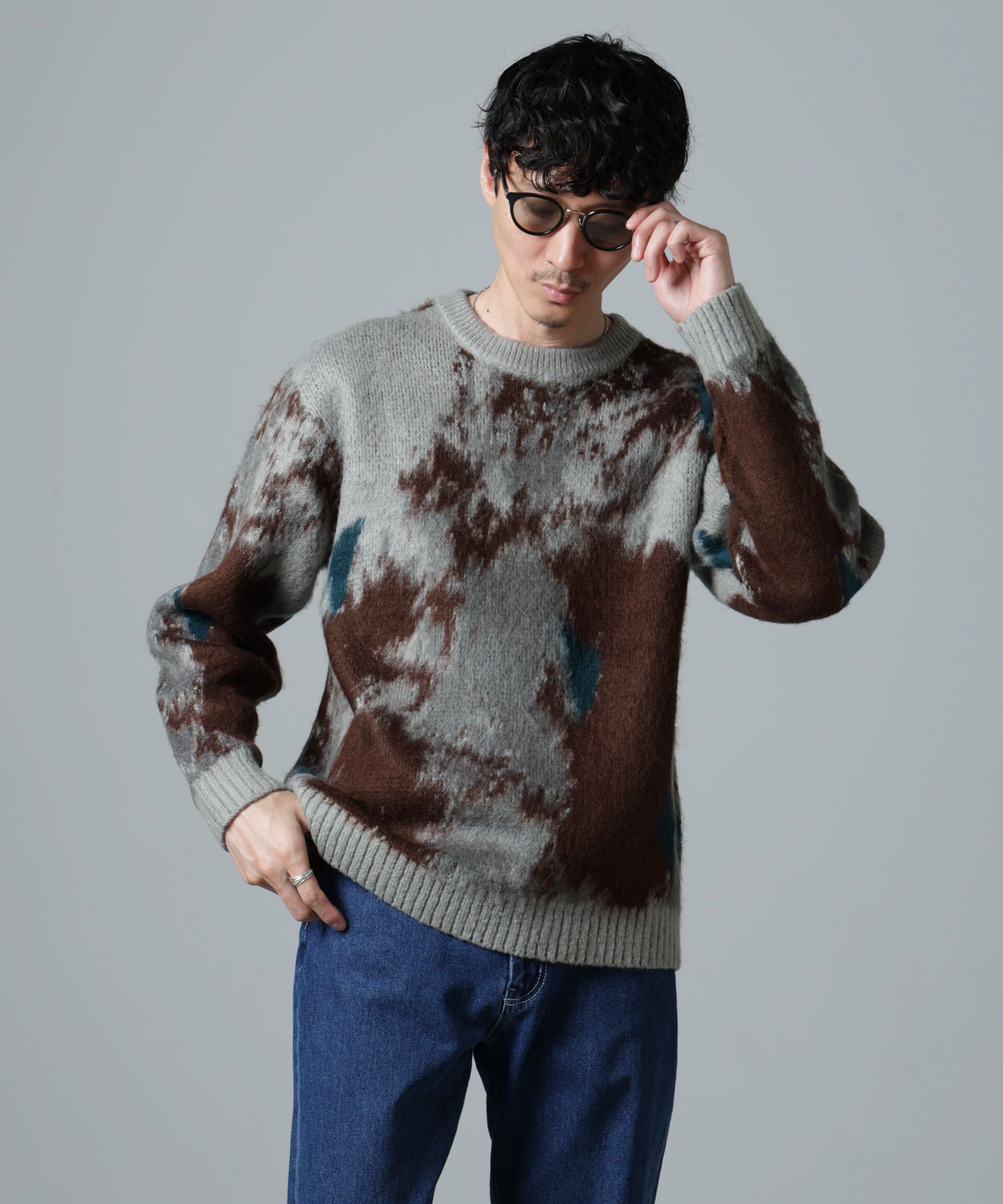 nano･universe「アート柄クルーネックニット」|ニット・セーター|パターン43