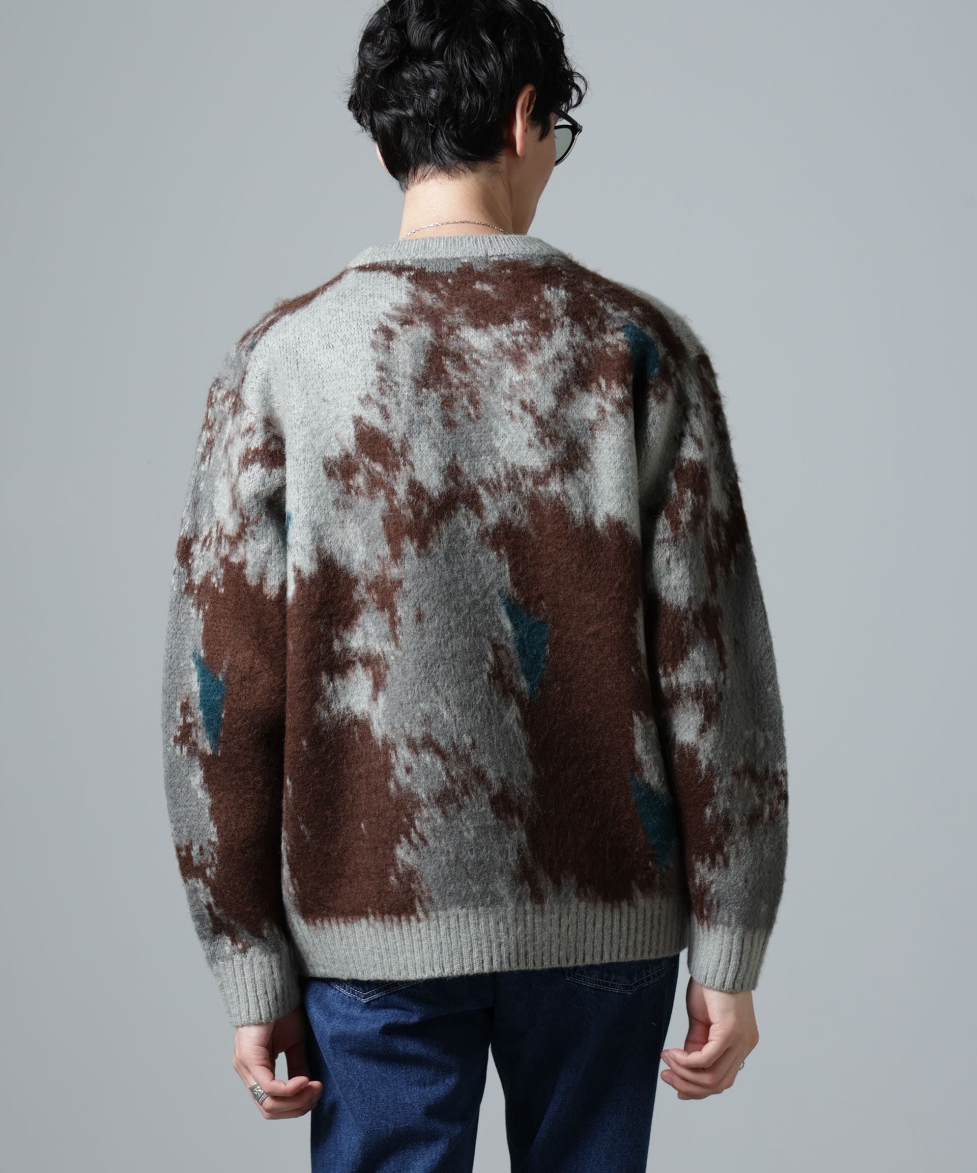 nano･universe「アート柄クルーネックニット」|ニット・セーター|