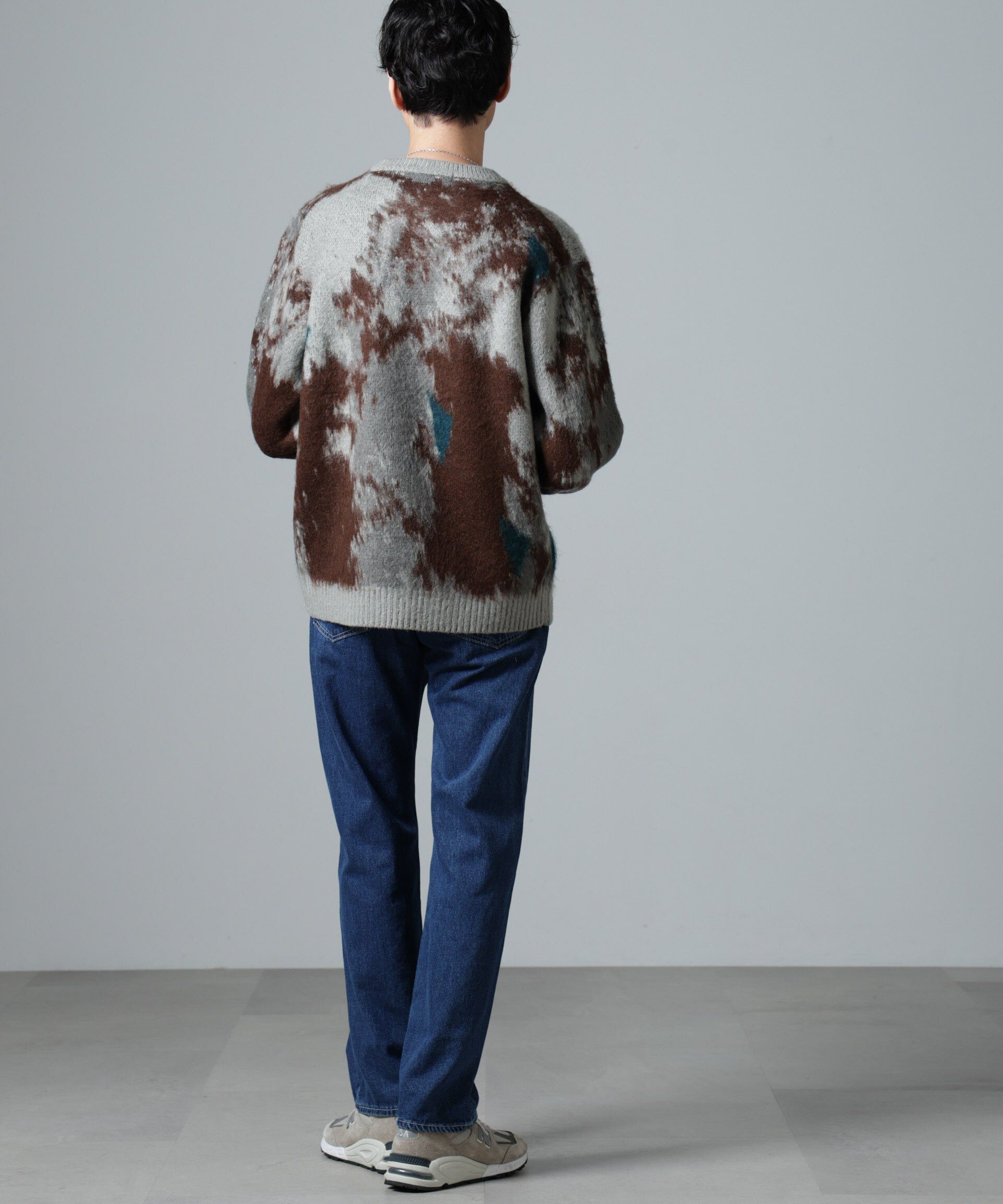 nano･universe「アート柄クルーネックニット」|ニット・セーター|