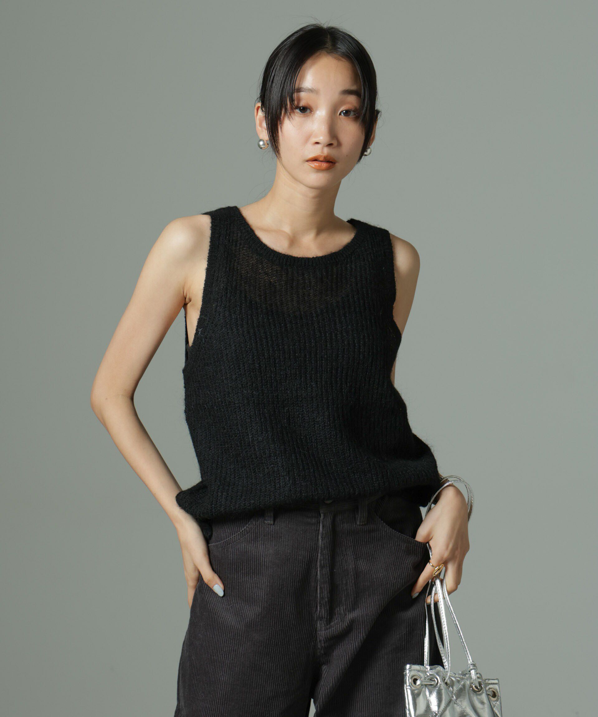 nano･universe「モヘヤ混タンクニットトップス(セットアップ可)」|ニット・セーター|