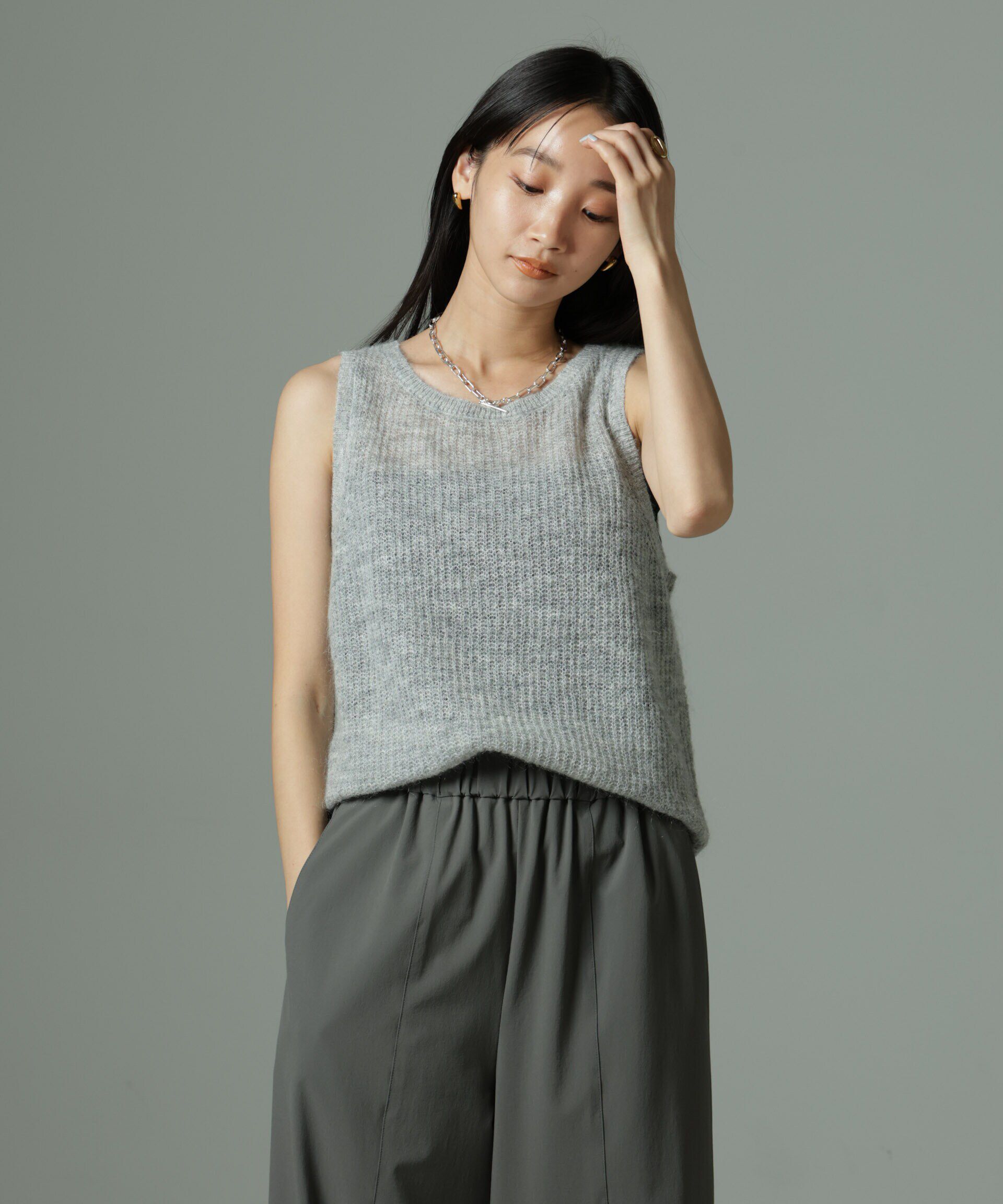 nano･universe「モヘヤ混タンクニットトップス(セットアップ可)」|ニット・セーター|