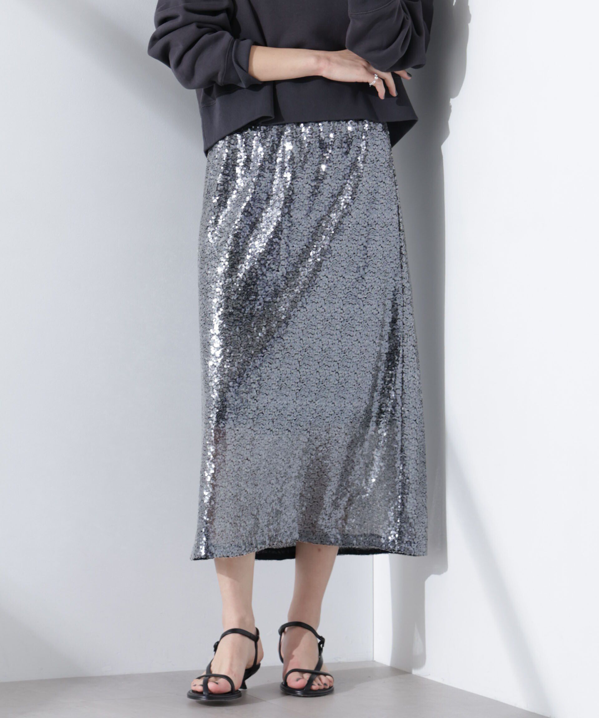 nano･universe「スパンコールスカート」|スカート|