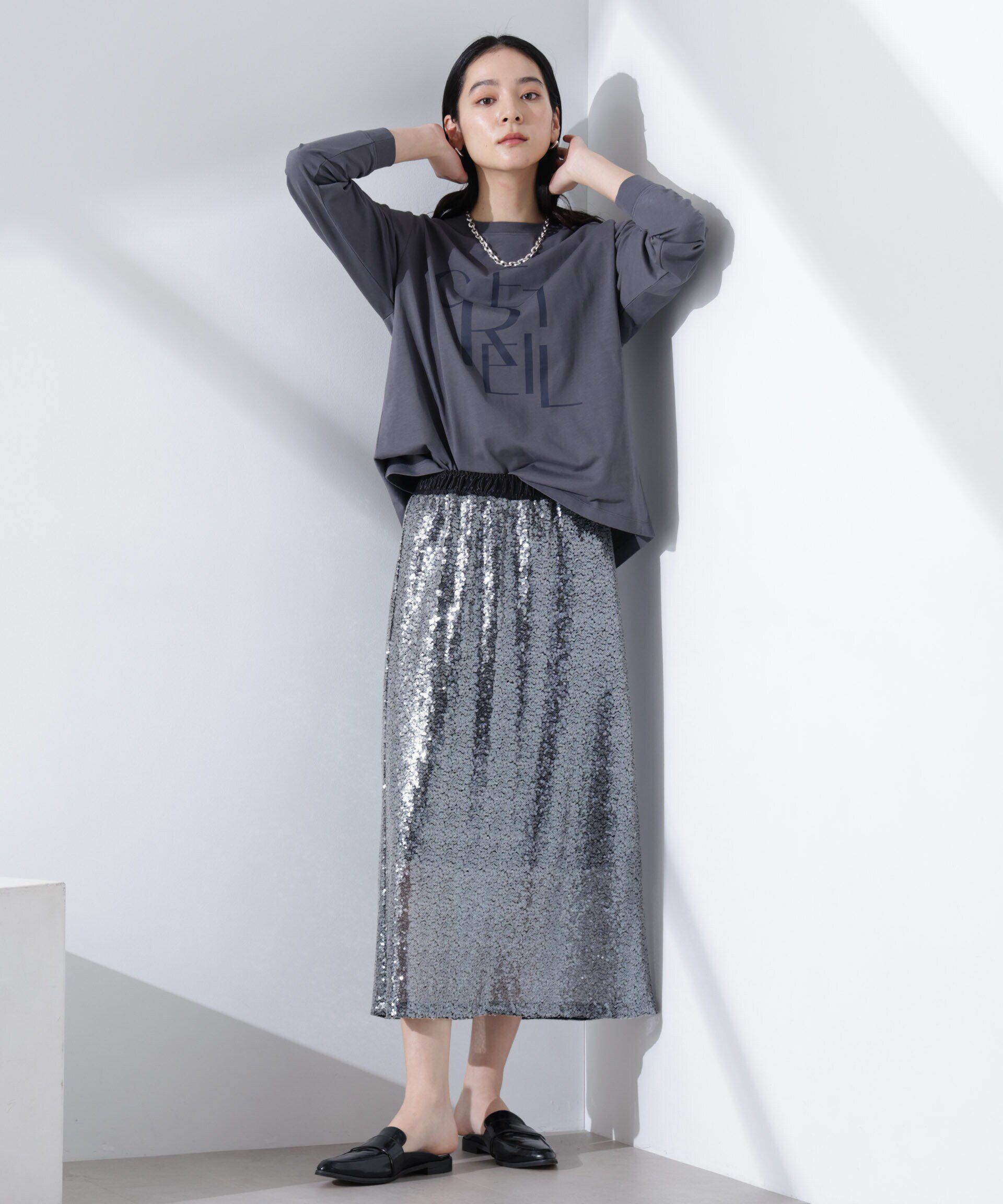 nano･universe「スパンコールスカート」|スカート|