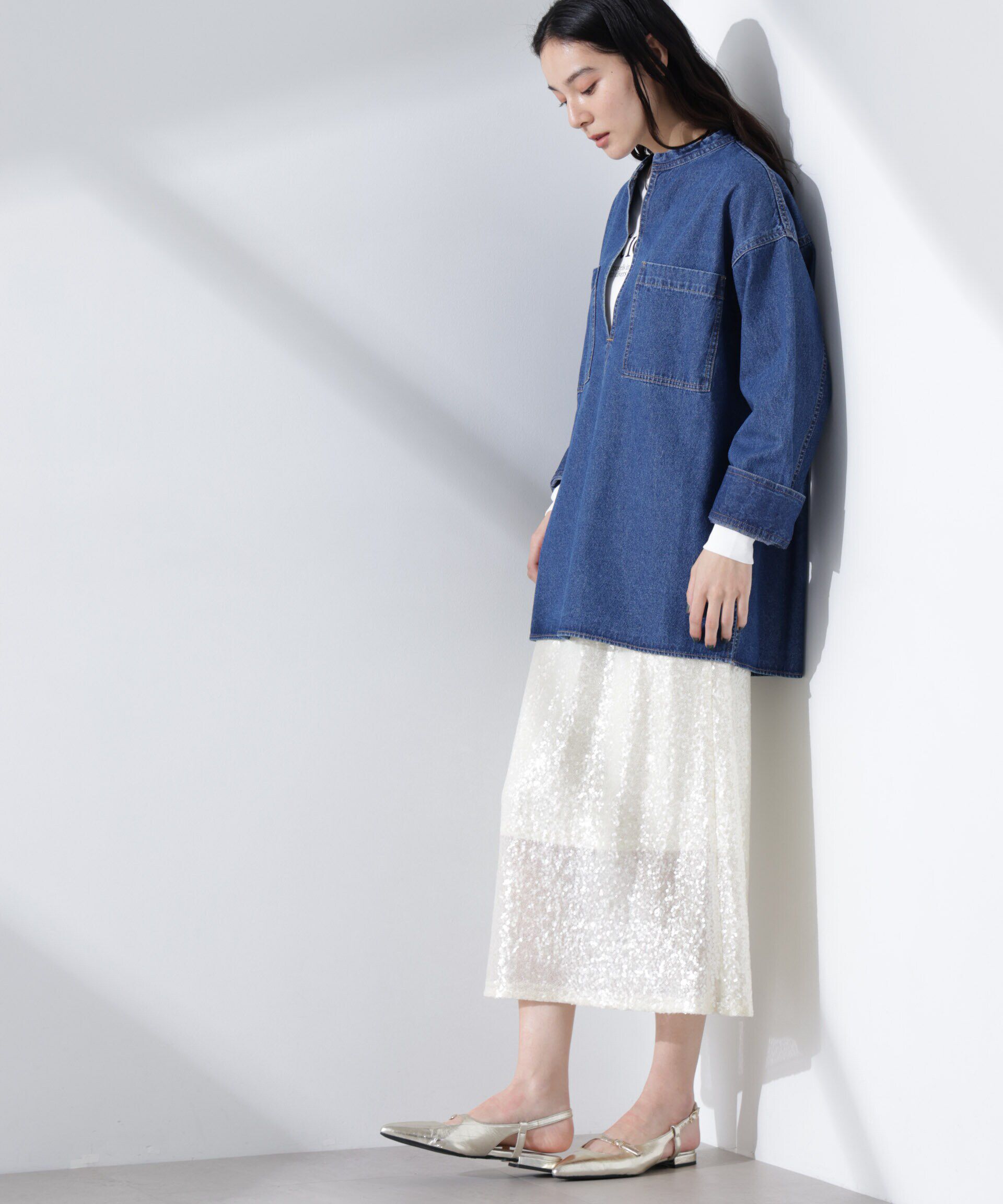 nano･universe「スパンコールスカート」|スカート|