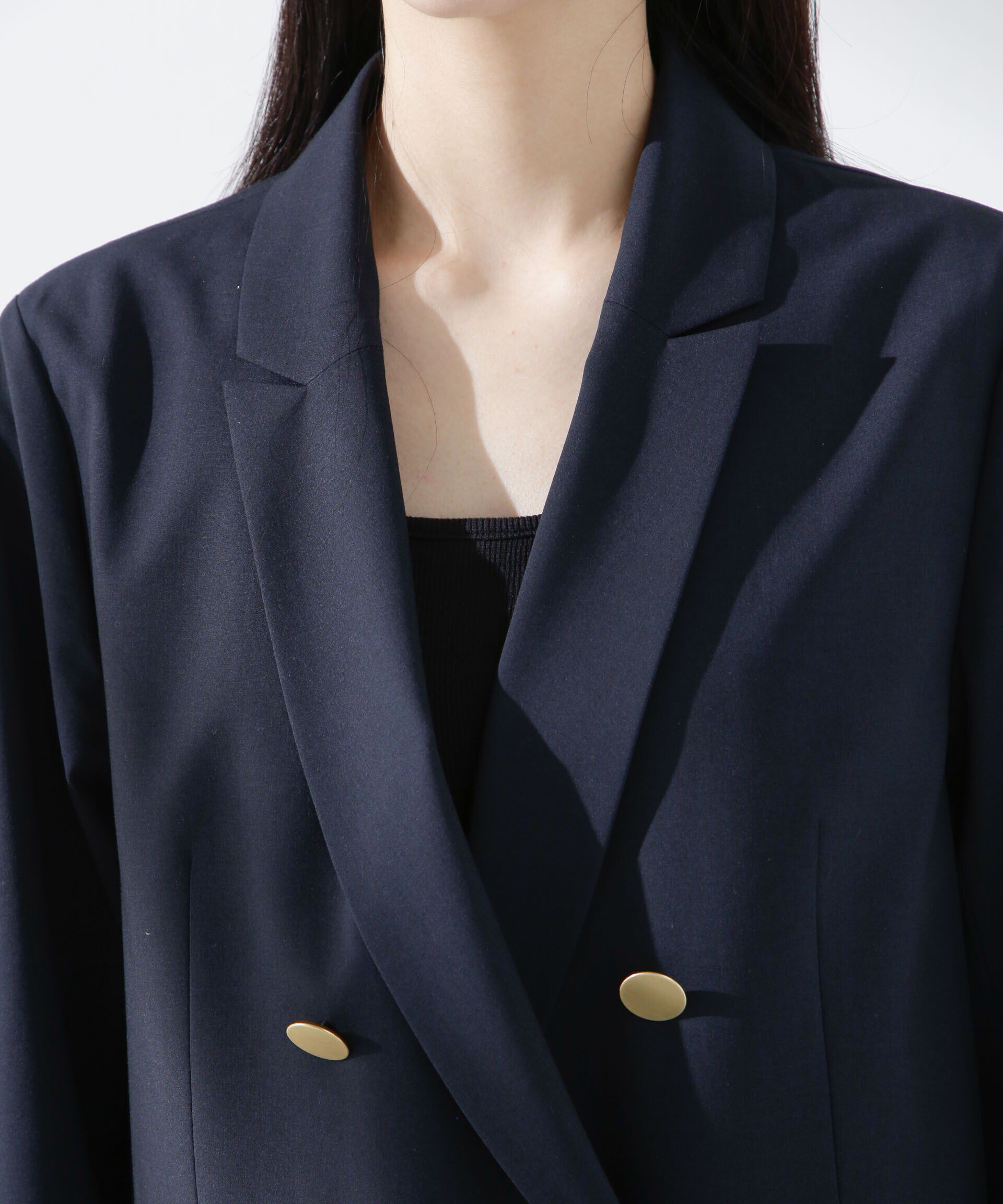 nano･universe「トロストレッチダブルジャケット(セットアップ可)」|テーラードジャケット|