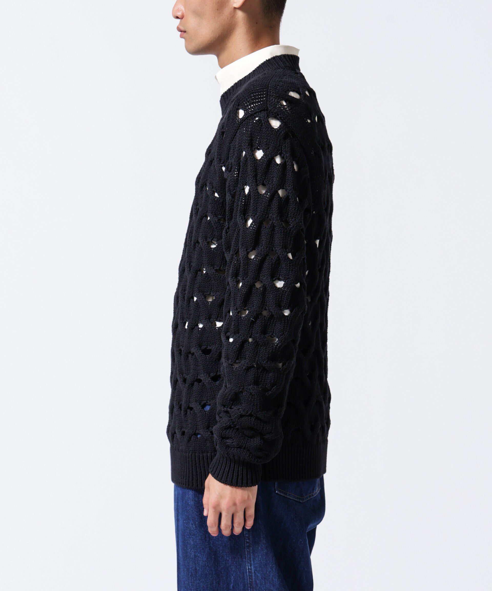 nano･universe「「ASSEMBLANC」リリーヤーンアイレットケーブルプルオーバー」|ニット・セーター|