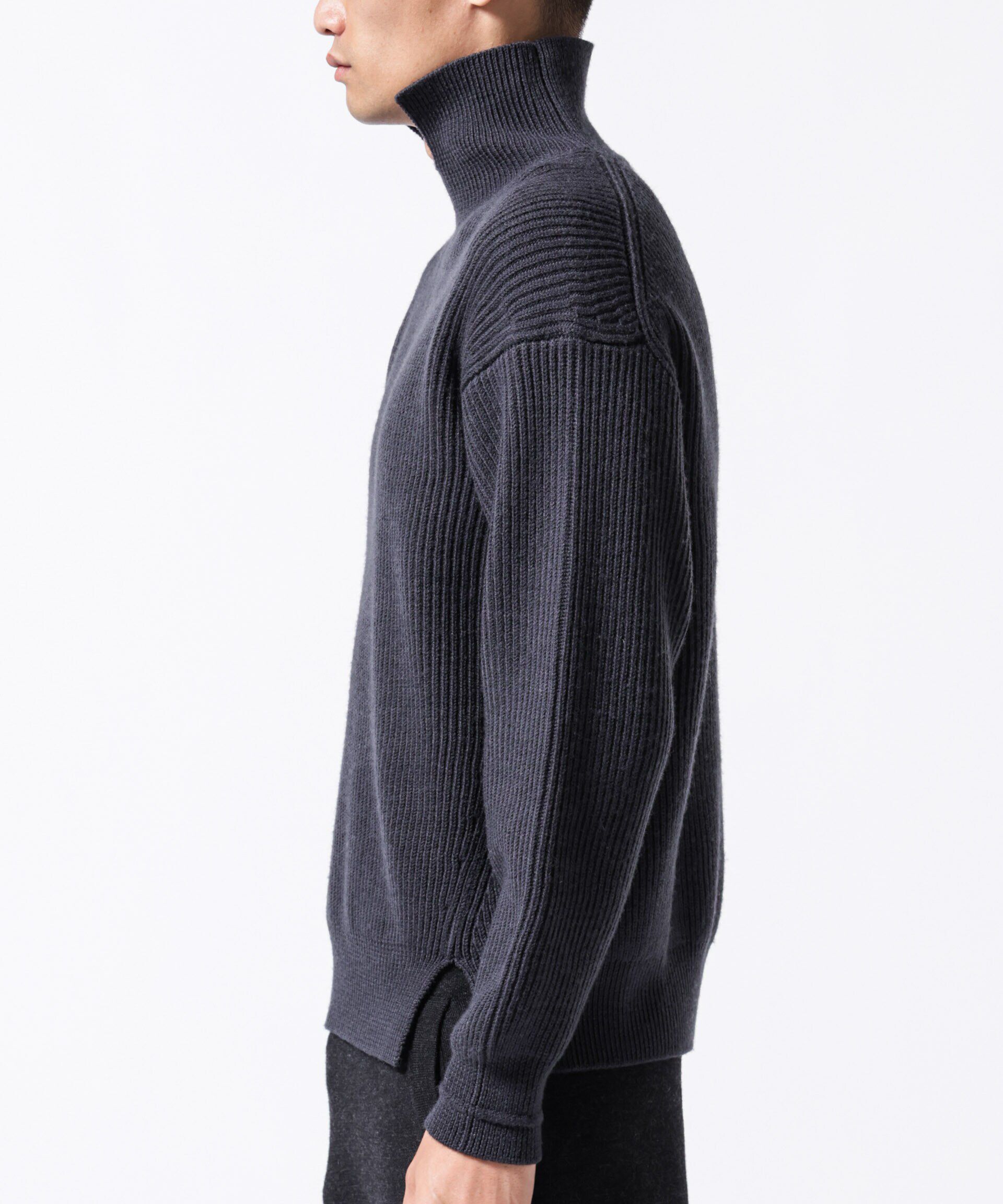 nano･universe「「ASSEMBLANC」フレンチウールアゼ編みハイネックプルオーバー」|ニット・セーター|