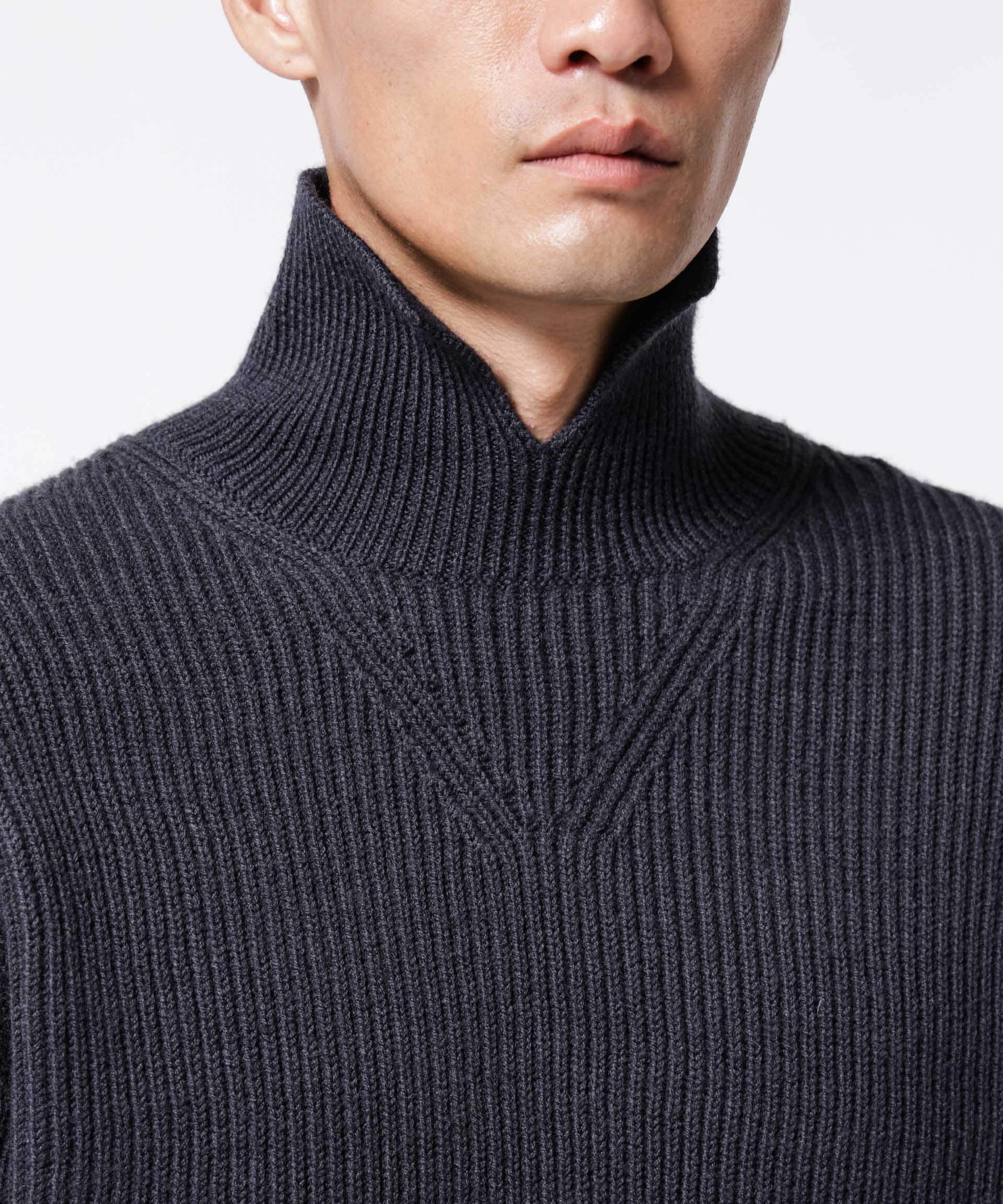 nano･universe「「ASSEMBLANC」フレンチウールアゼ編みハイネックプルオーバー」|ニット・セーター|