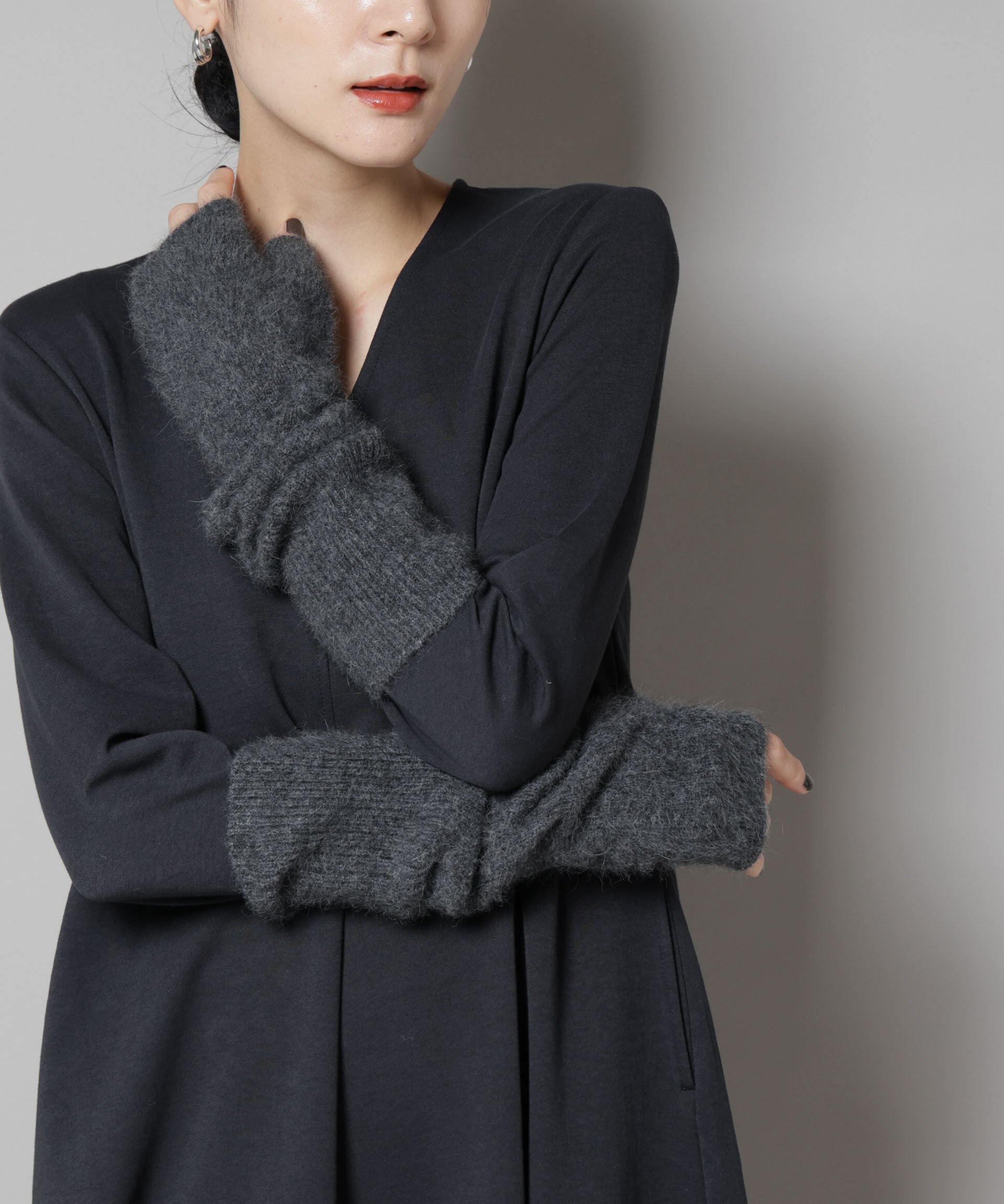 nano･universe「ウォッシャブルフォックスロンググローブ」|手袋|