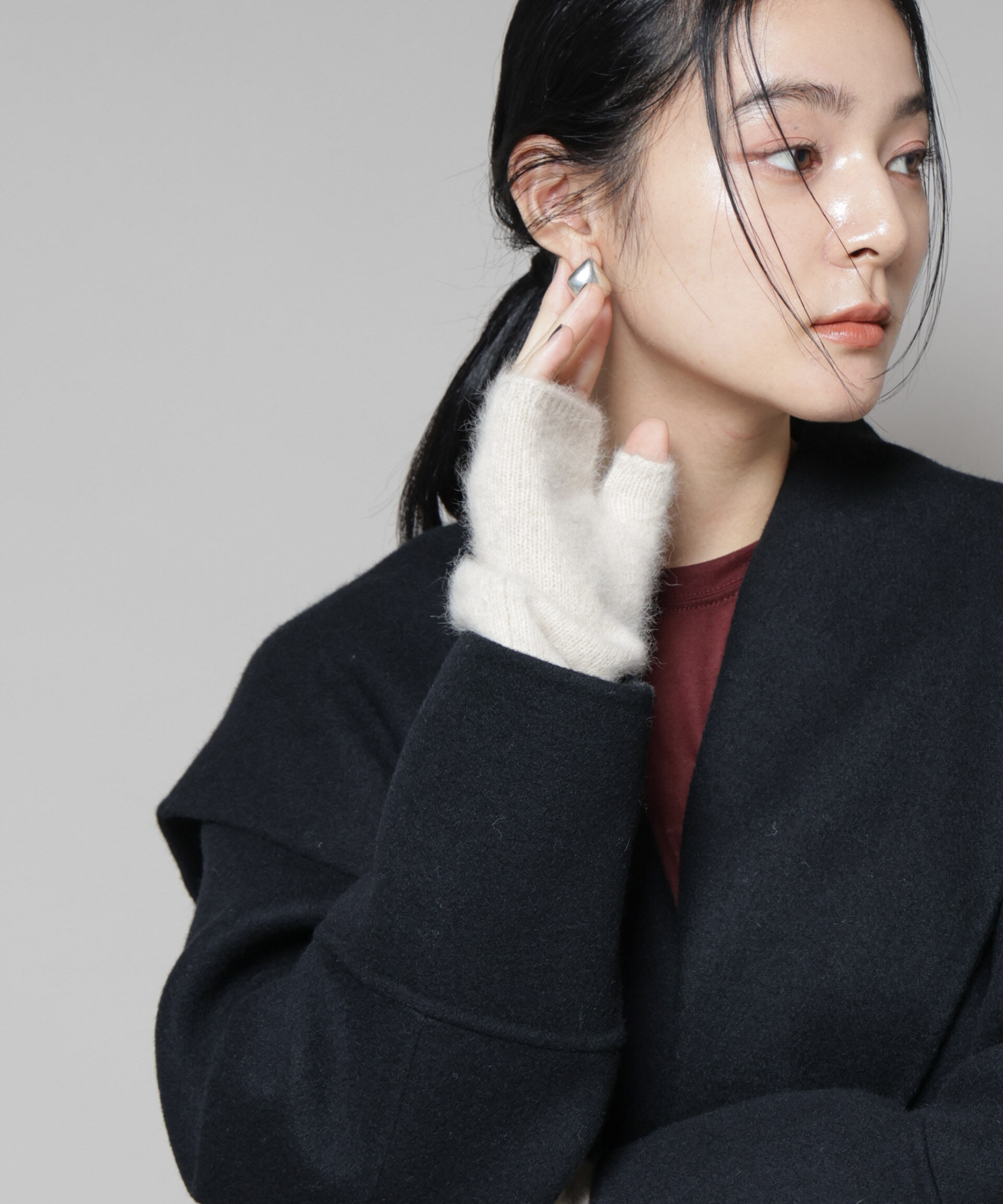 nano･universe「ウォッシャブルフォックスロンググローブ」|手袋|