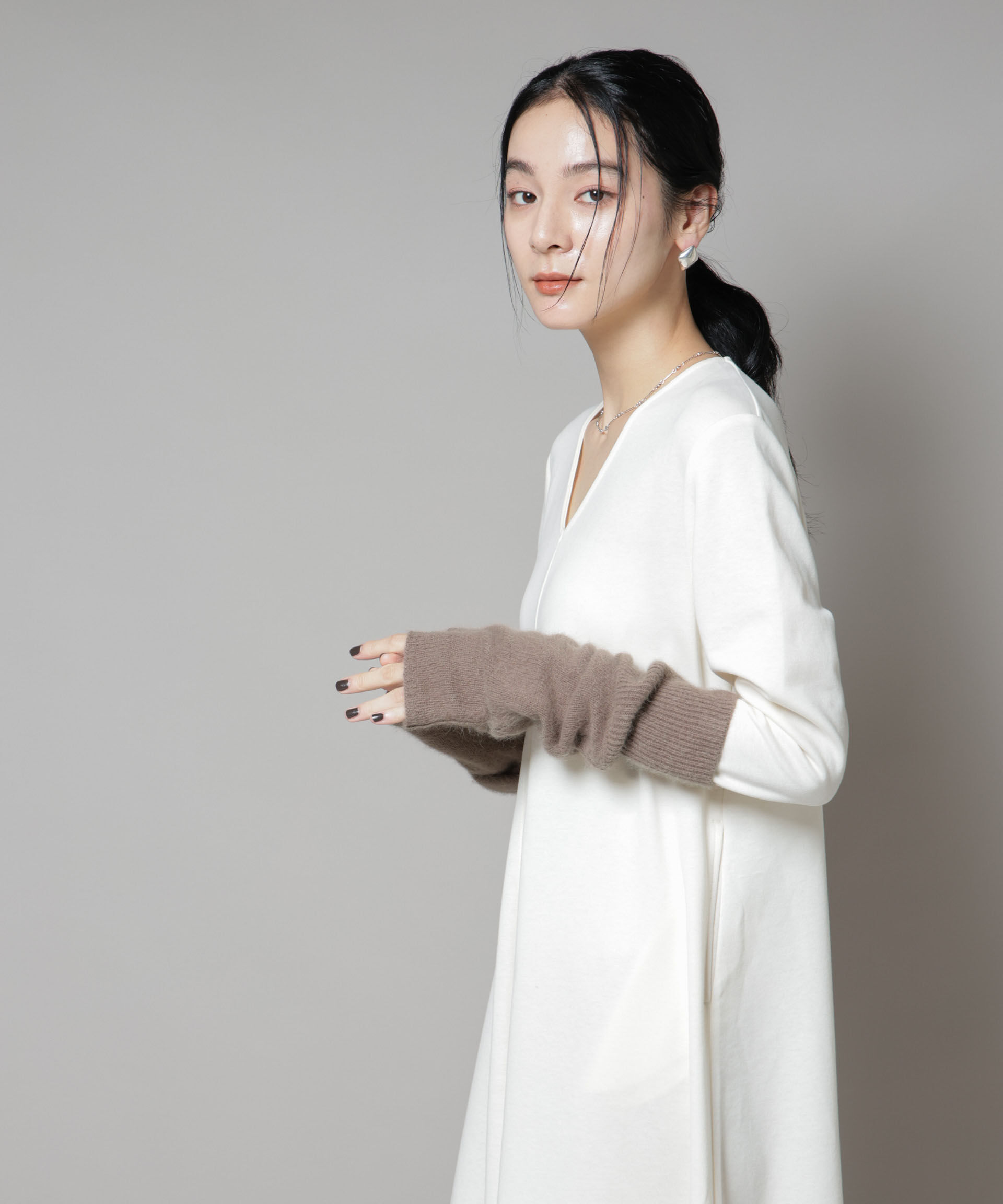 nano･universe「ウォッシャブルフォックスロンググローブ」|手袋|