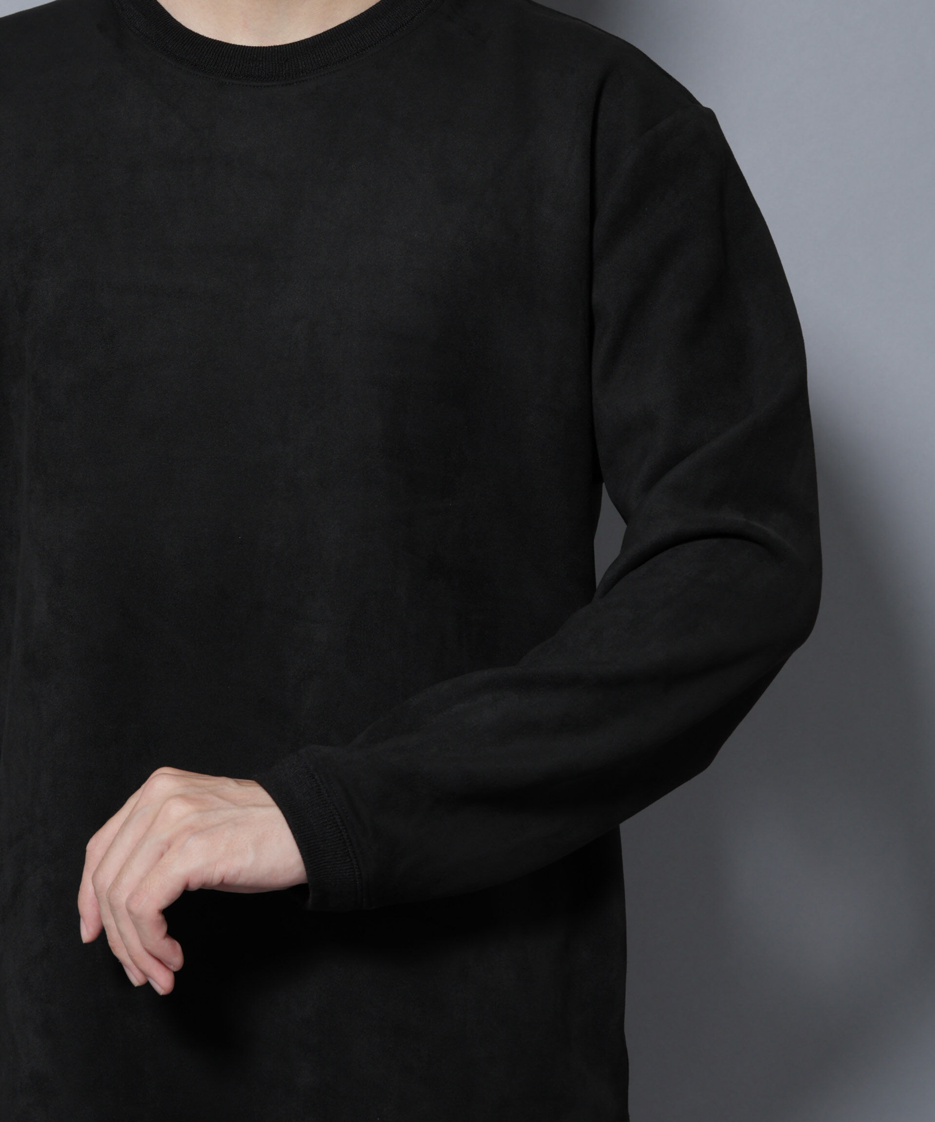 nano･universe「フェイクスエードプルオーバー 長袖」|Tシャツ・カットソー|