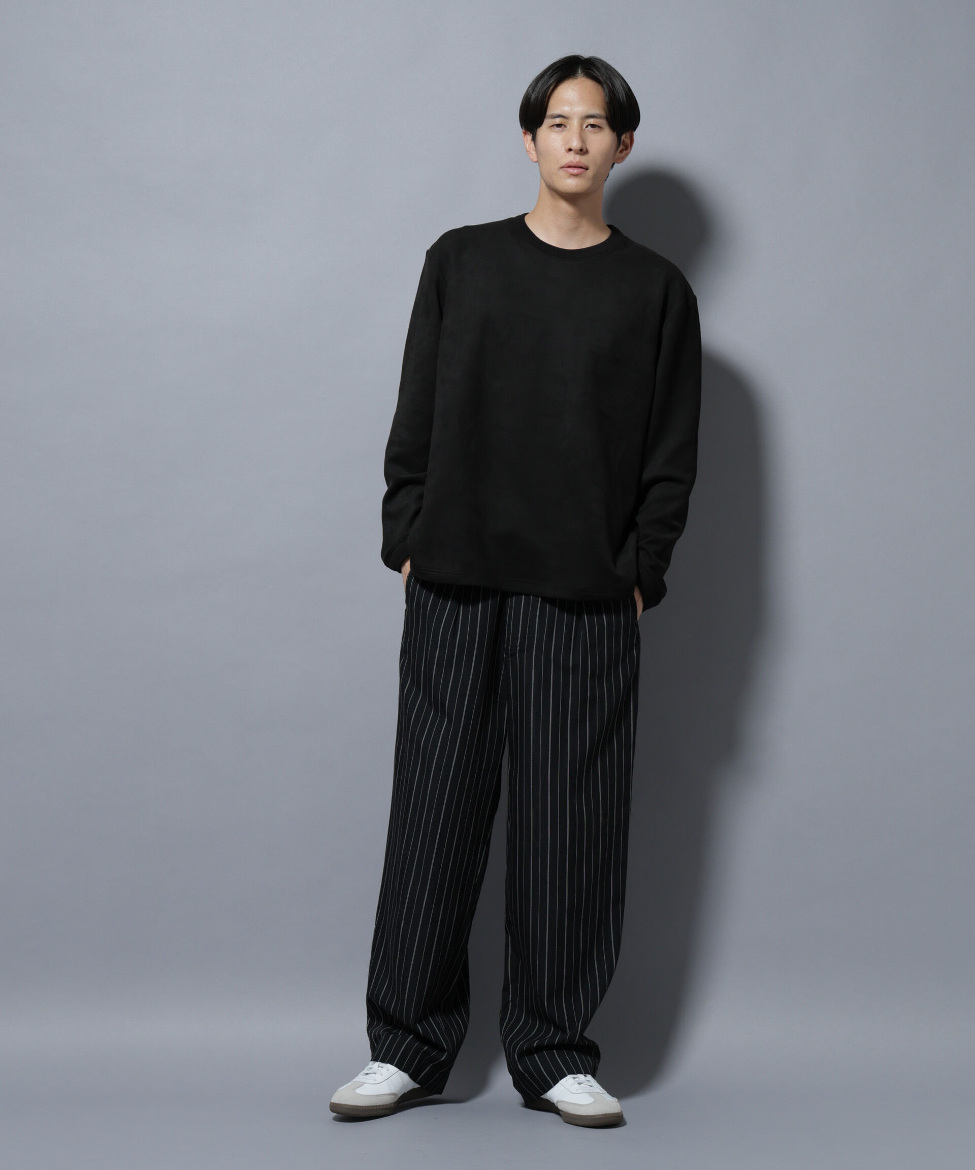 nano･universe「フェイクスエードプルオーバー 長袖」|Tシャツ・カットソー|