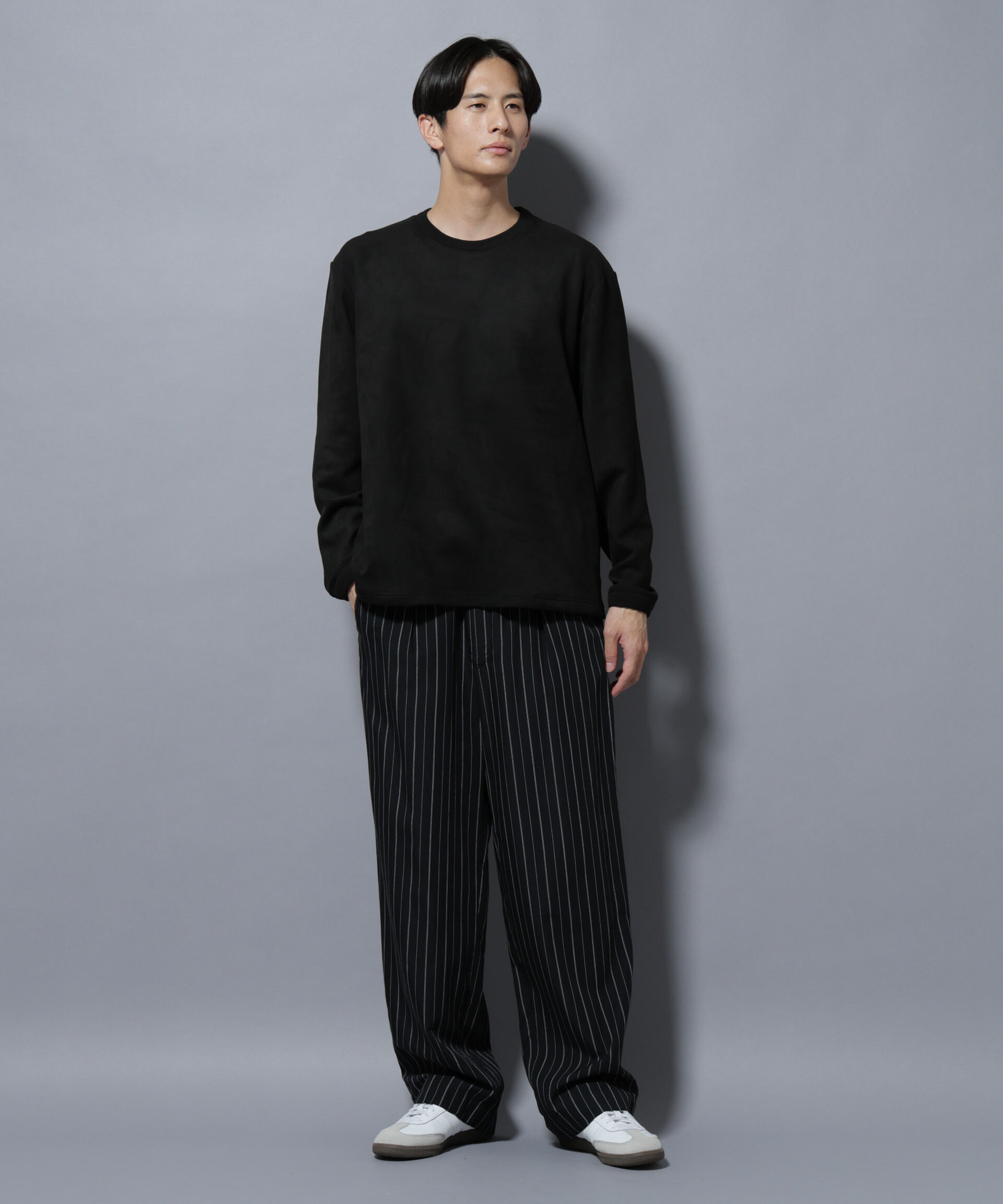 nano･universe「フェイクスエードプルオーバー 長袖」|Tシャツ・カットソー|