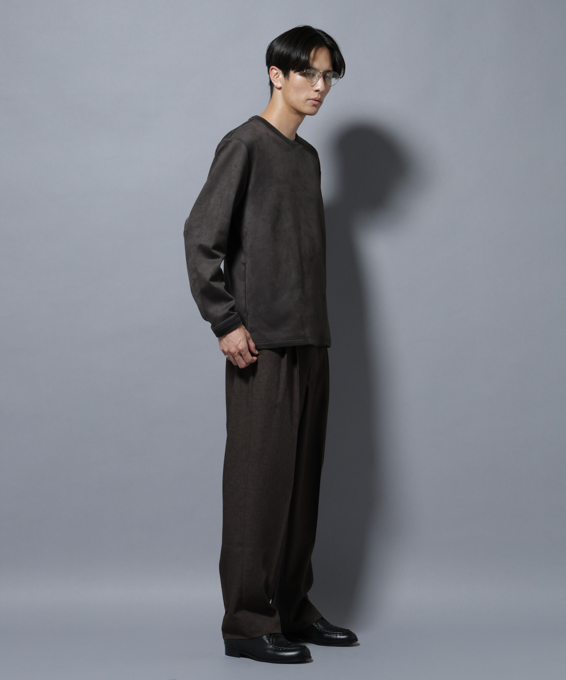 nano･universe「フェイクスエードプルオーバー 長袖」|Tシャツ・カットソー|