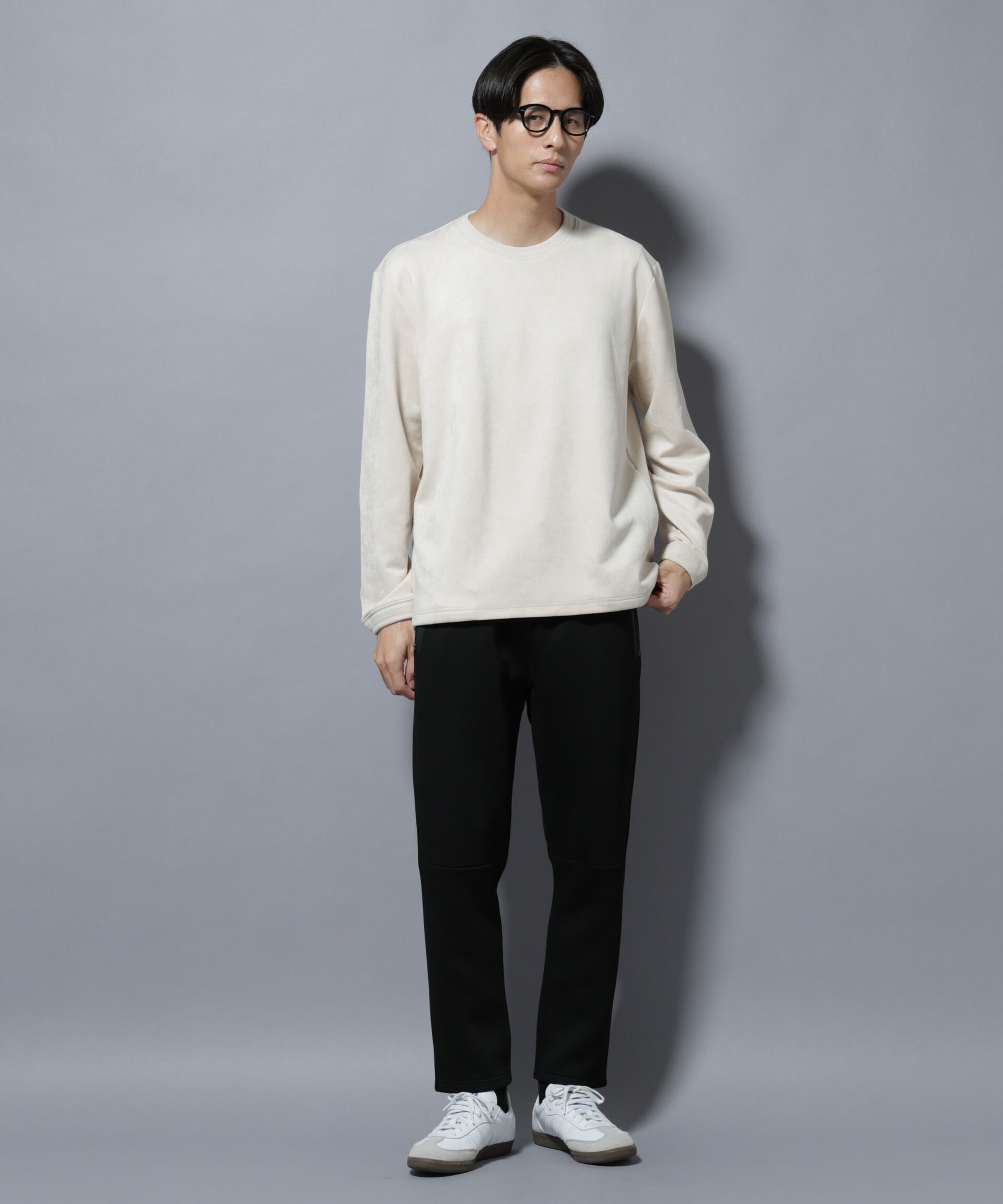 nano･universe「フェイクスエードプルオーバー 長袖」|Tシャツ・カットソー|