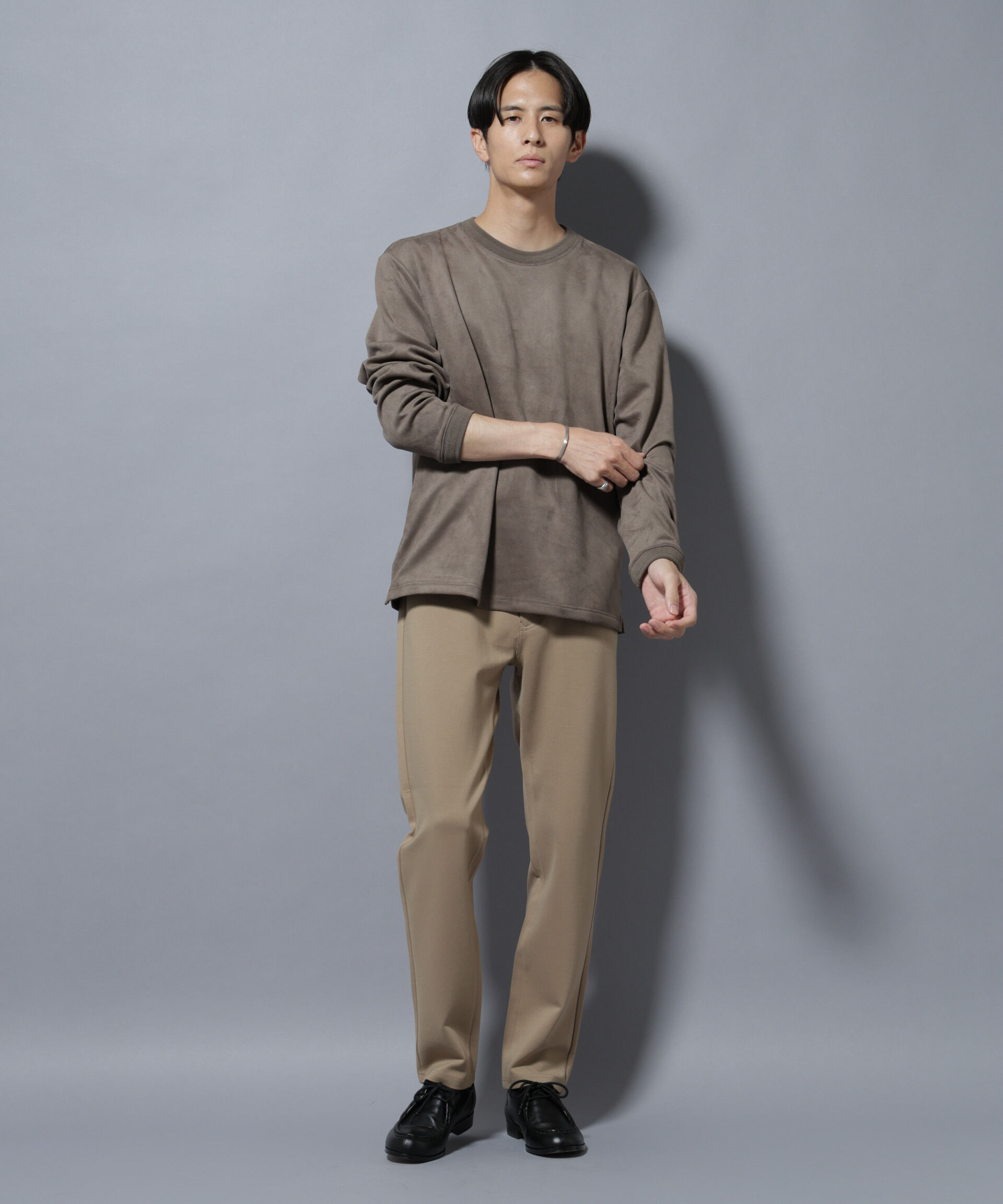 nano･universe「フェイクスエードプルオーバー 長袖」|Tシャツ・カットソー|