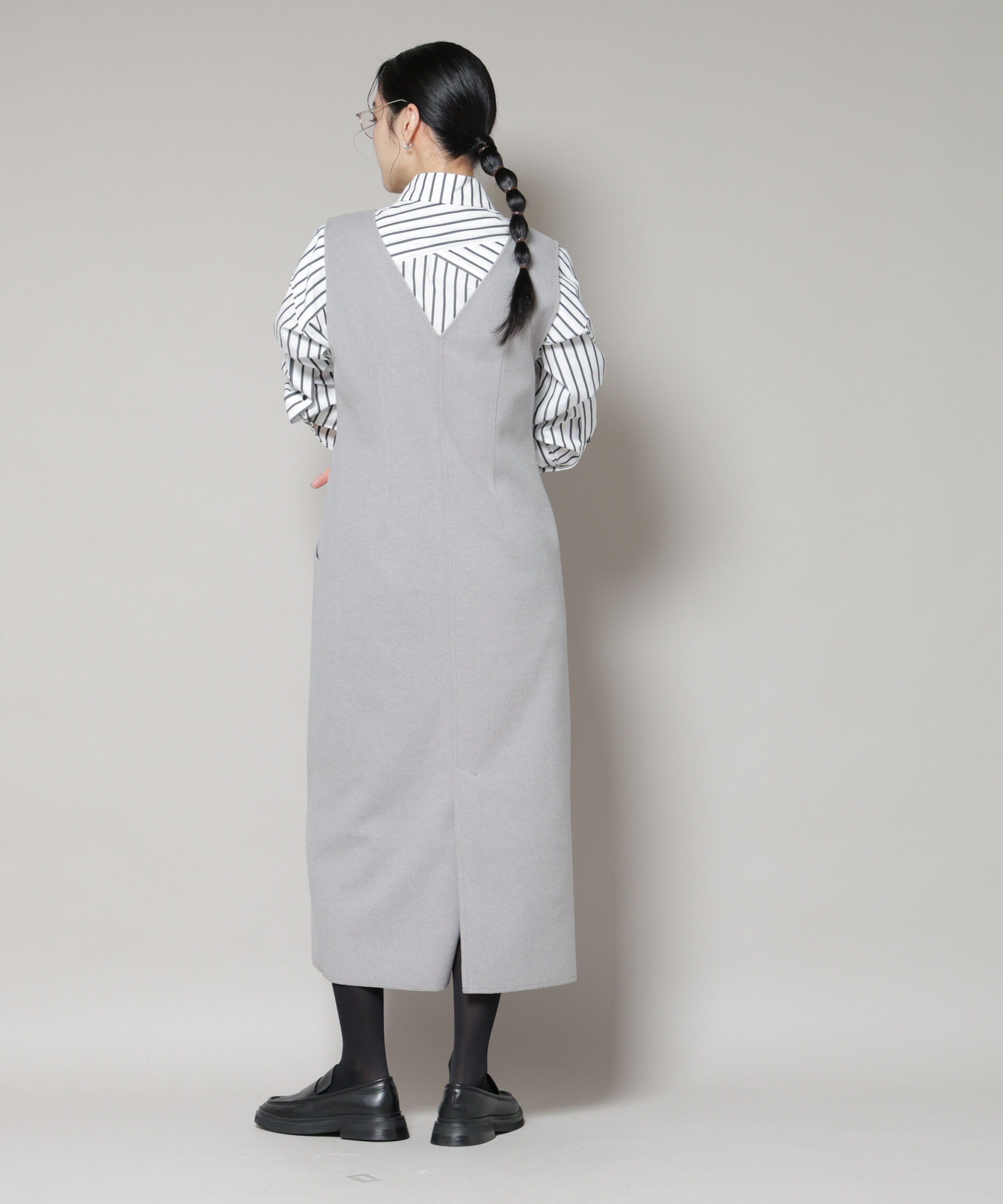 nano･universe「ニードルジャージーVネックワンピース」|ワンピース|