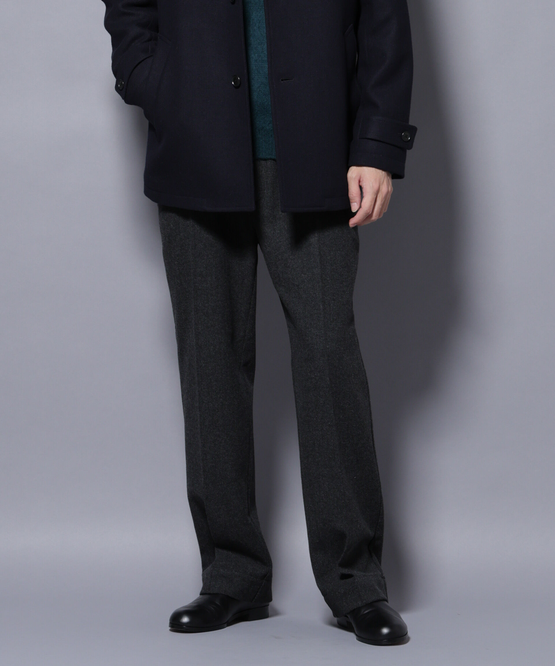 nano･universe「ヘリンボーンストレートスラックス」|チノ|