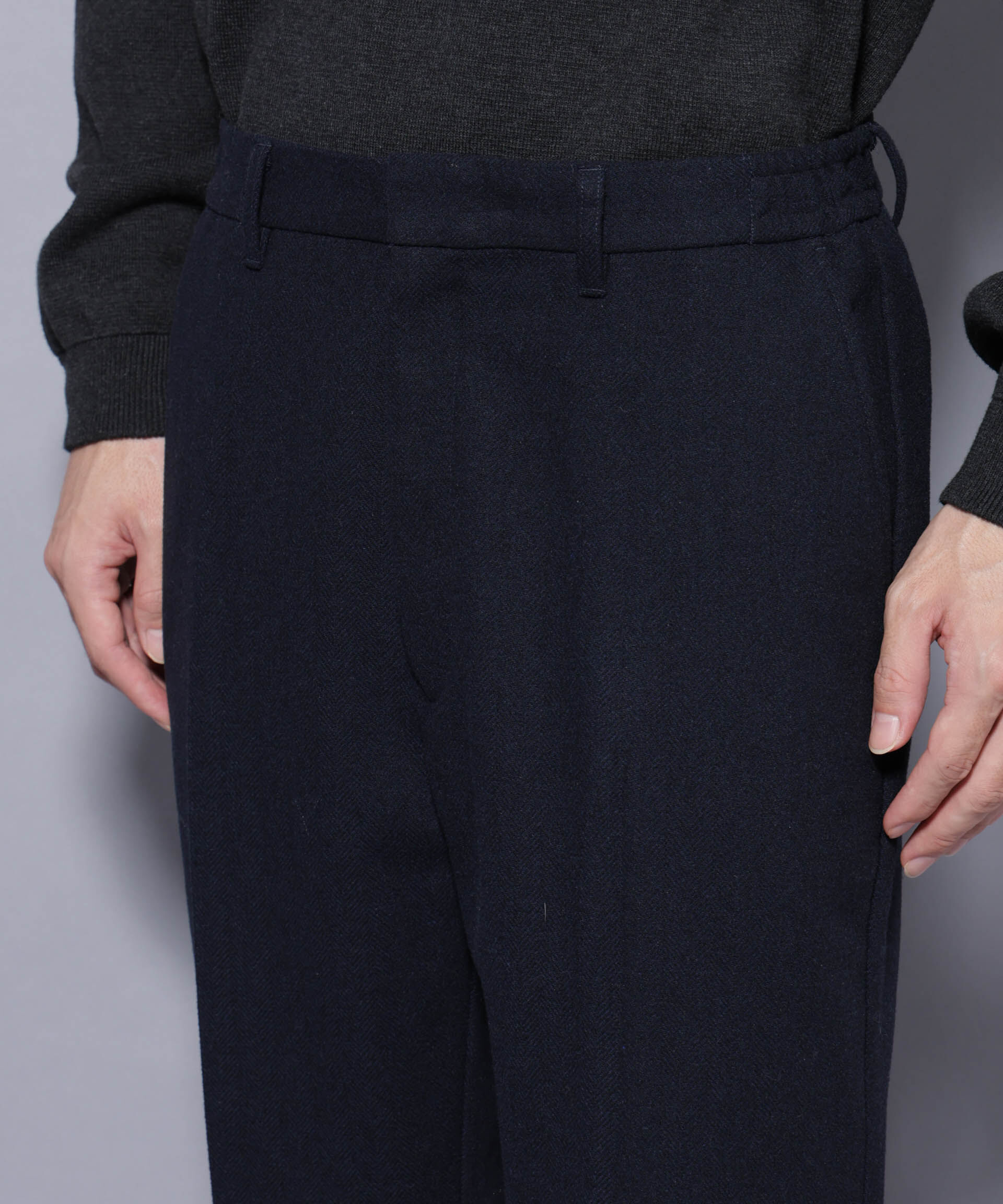 nano･universe「ヘリンボーンストレートスラックス」|チノ|