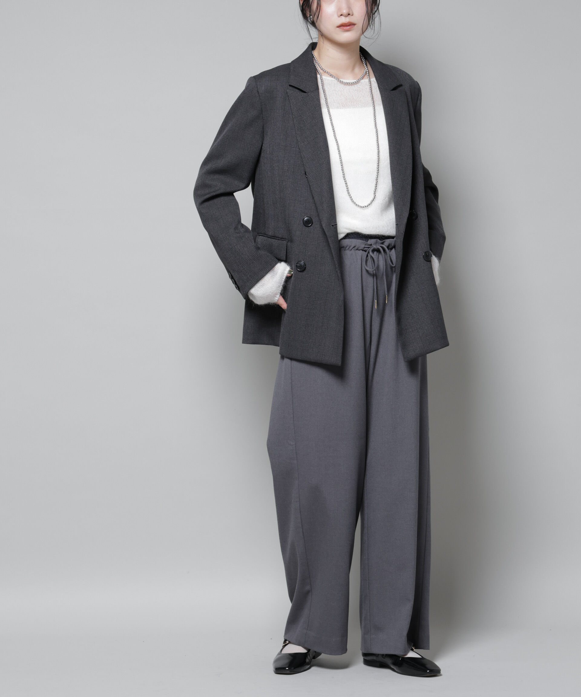 nano･universe「ファンクションダブルウエストイージーパンツ」|チノ|