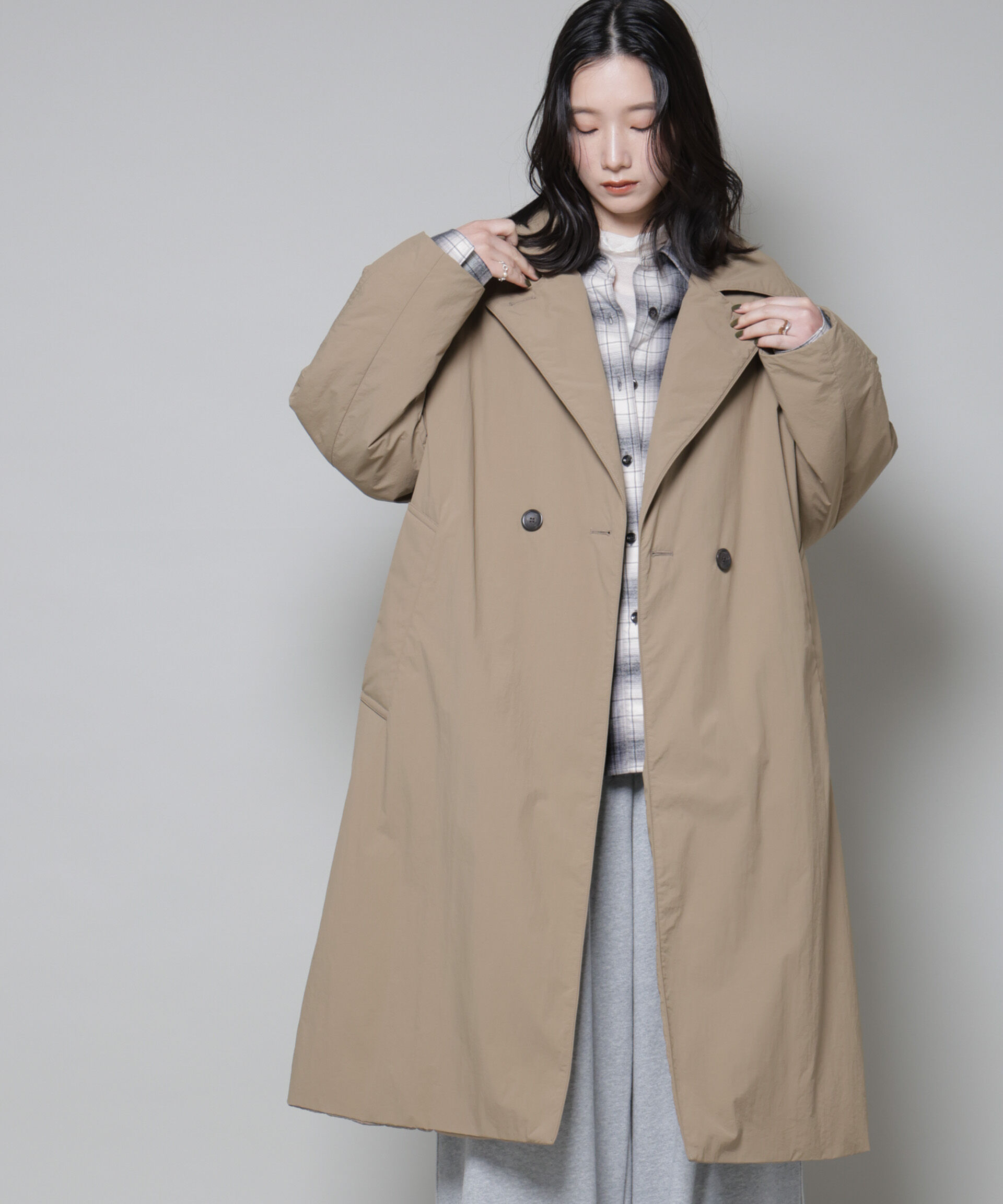 nano･universe「ETHERMALOFT(R)AEROGEL 中綿リバーシブルコート」|その他|