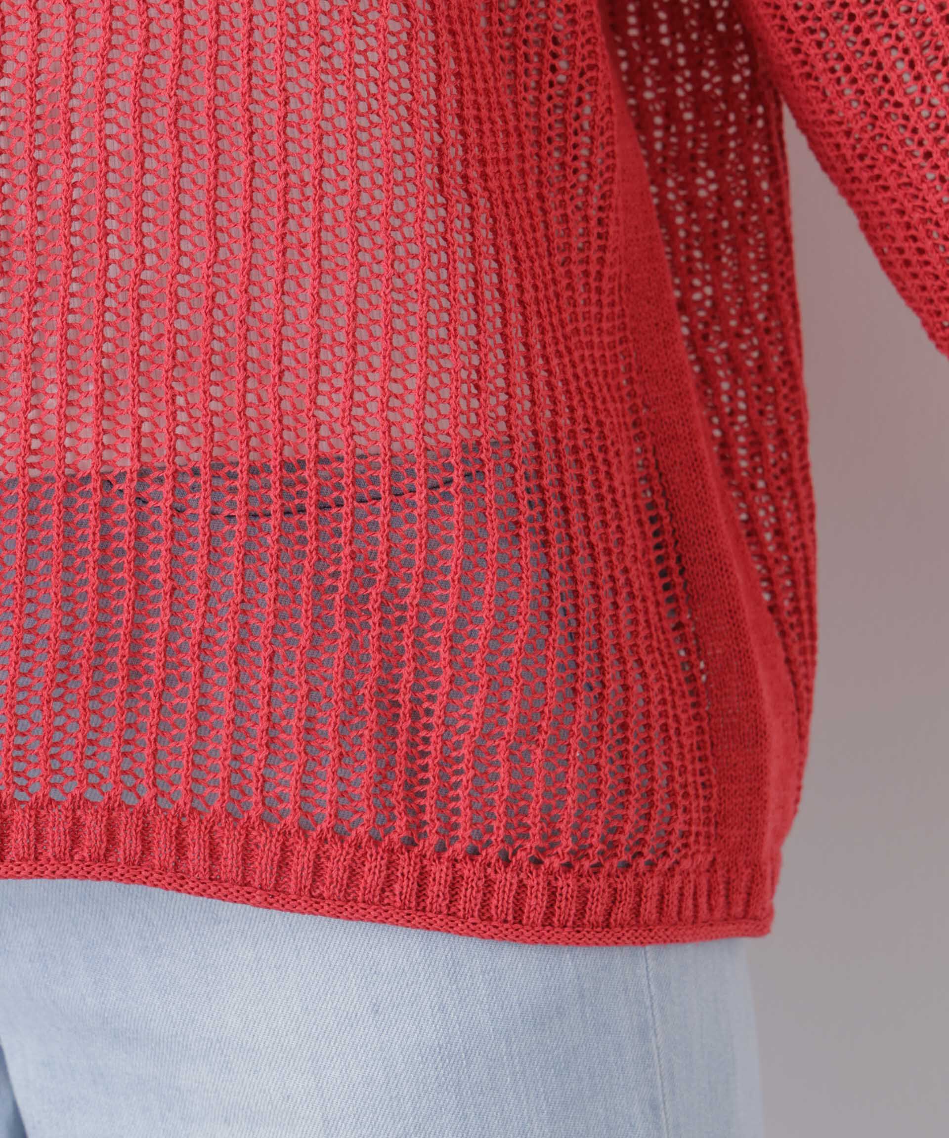 nano･universe「リネン混テープヤーンメッシュワイドニット」|ニット・セーター|