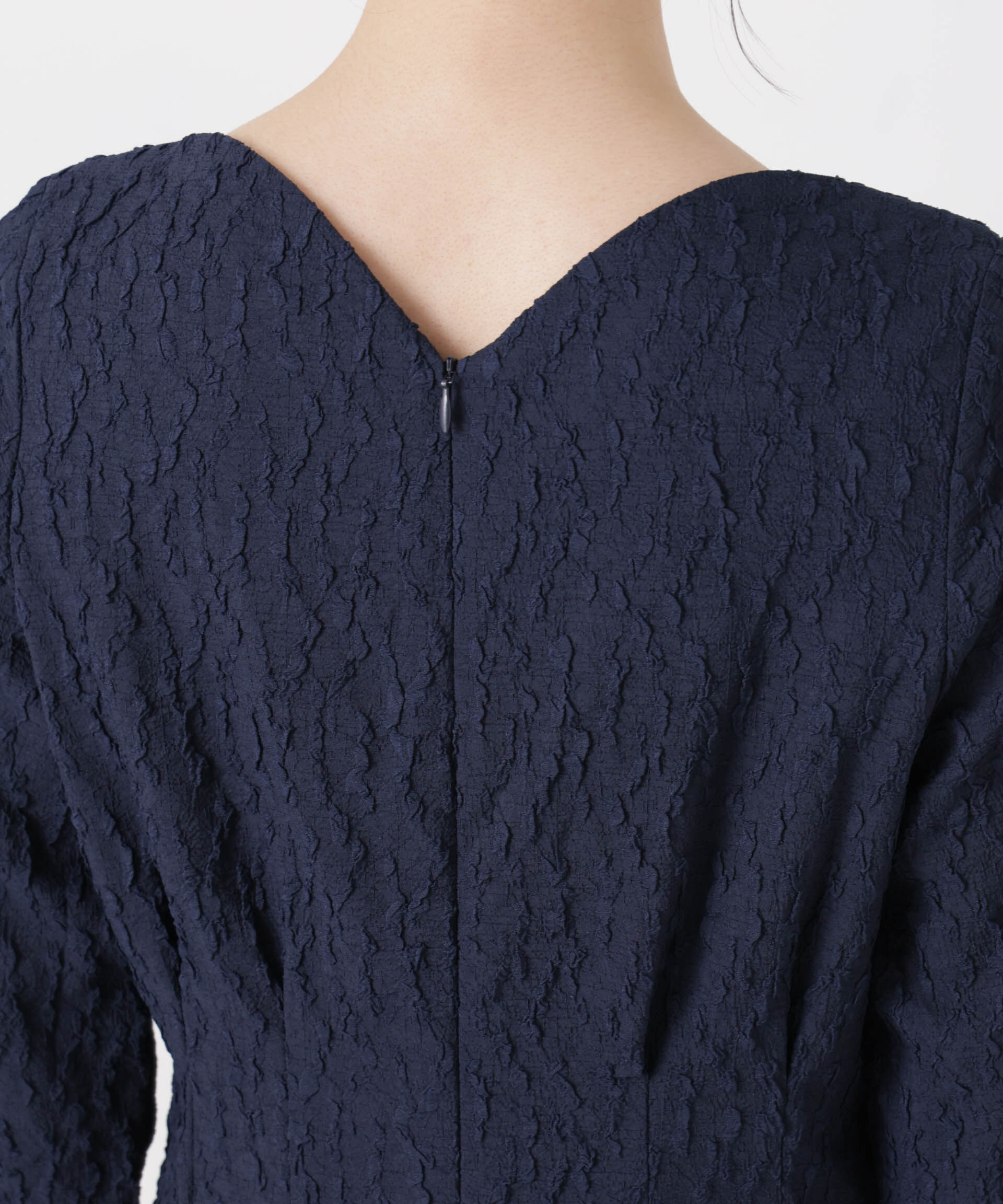 nano･universe「troisieme chaco/別注 PUFFY JACQUARD ワンピース」|ワンピース|