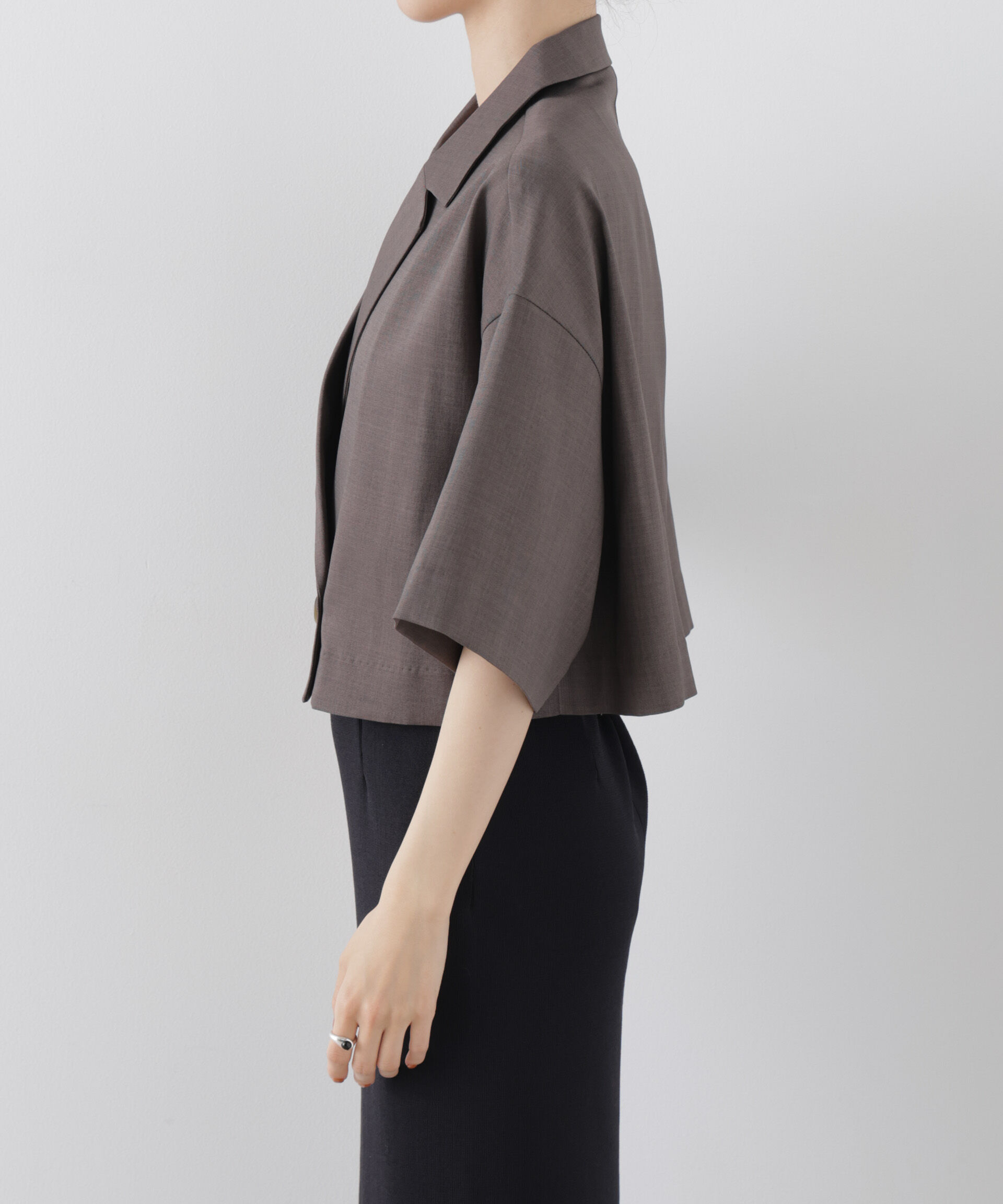 nano･universe「ショート丈ワイドジャケット(セットアップ可)」|テーラードジャケット|