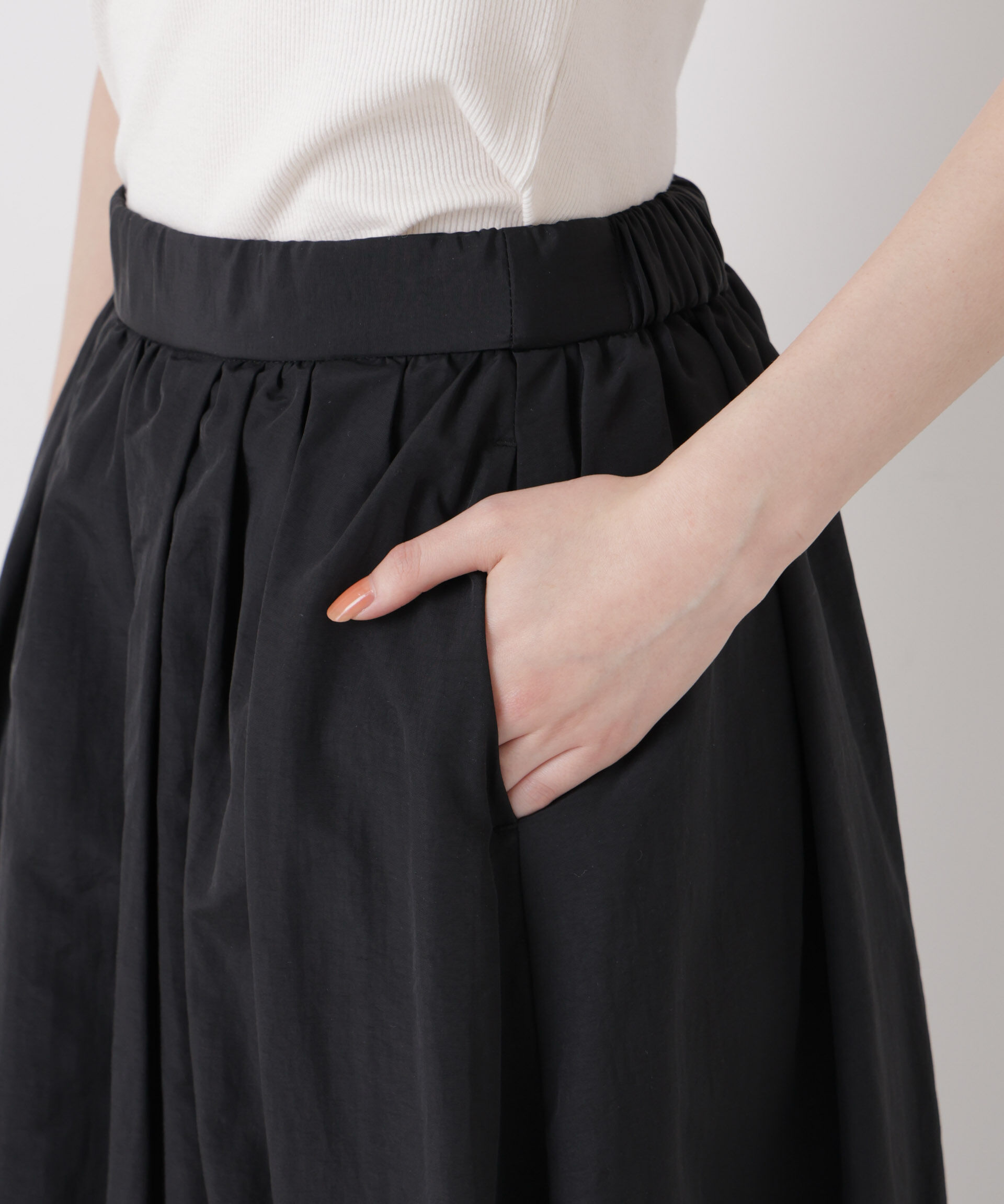 nano･universe「ナイロンタッサーバルーンスカート」|スカート|