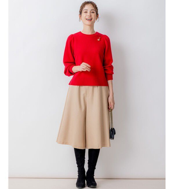 組曲「【8色展開・前後着用可】ウールカシミヤミックス パフスリーブ ニット」|ニット・セーター|