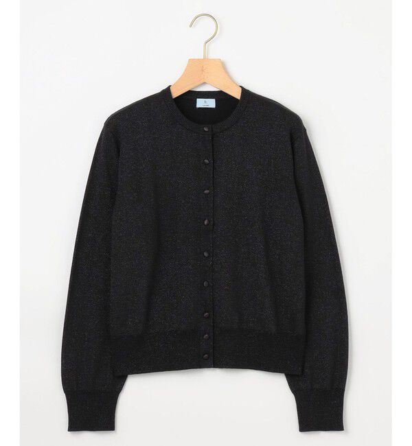 組曲「【WEB限定・2SET】5分袖ラメ入りアンサンブルニット」|カーディガン|