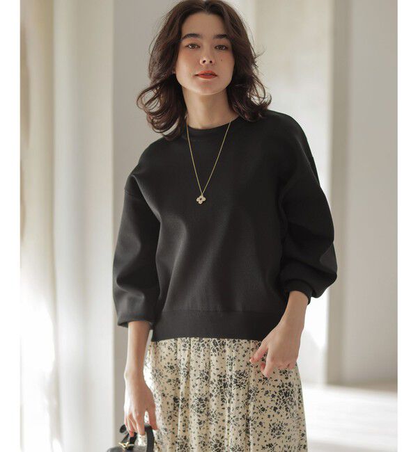 組曲「オーガンスウェット ニット」|ニット・セーター|ブラック系