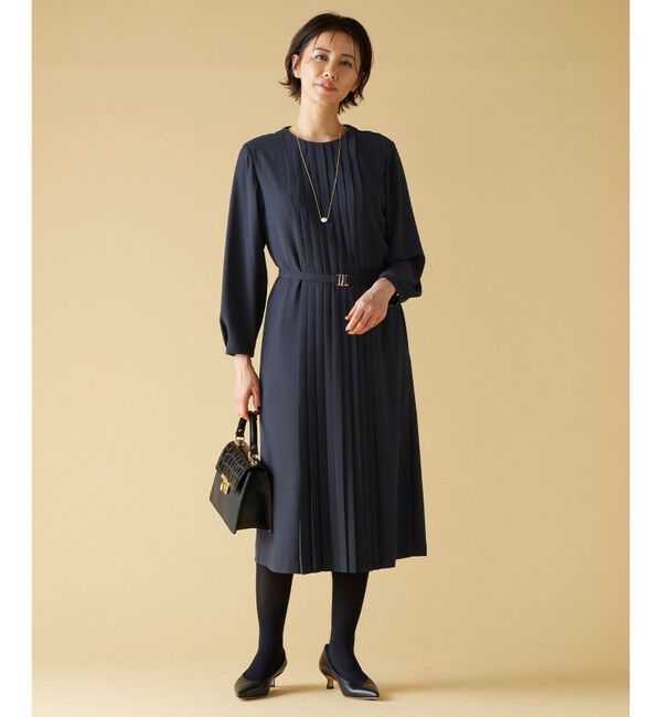 自由区「【洗える】ライトサテン ワンピース」|ワンピース|