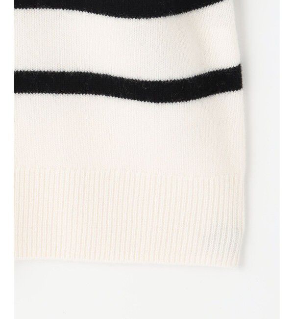 自由区「【洗える】ウールカシミヤブレンドボーダークルーネック ニット」|ニット・セーター|