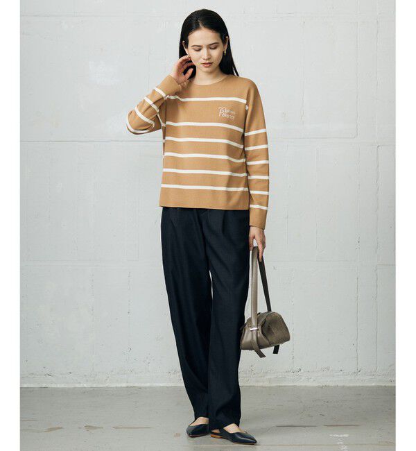 自由区「コットンウールハイゲージボーダー ニット」|ニット・セーター|