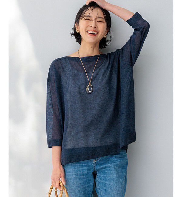 23区「【新色追加】シャイニーシアー ニット」|ニット・セーター|[WEB限定]ﾈｲﾋ