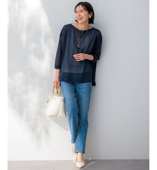 23区「【新色追加】シャイニーシアー ニット」|ニット・セーター|