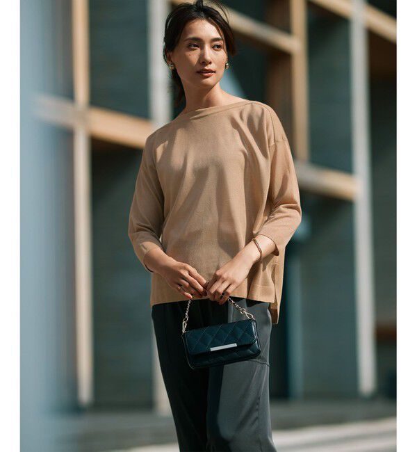 23区「【新色追加】シャイニーシアー ニット」|ニット・セーター|