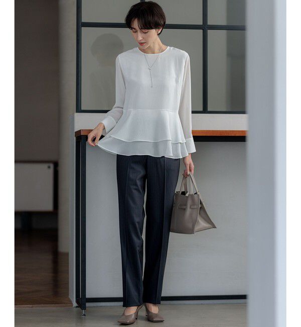 23区「【セットアップ対応】ラフィーネウール テーパードパンツ」|その他|