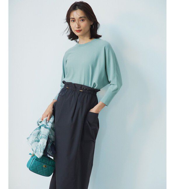 23区「【洗える】コンフォートストレッチ ドルマンスリーブ ニット」|ニット・セーター|