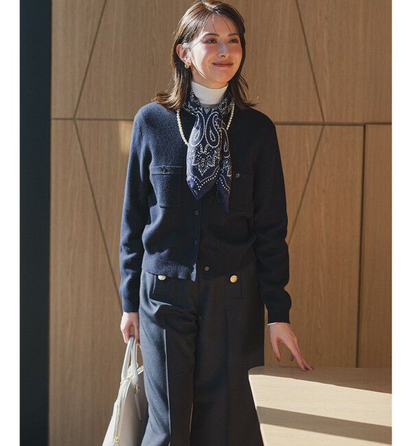 23区「【CLASSY.掲載/洗える】スムージーコットン タートルネック ニット」|ニット・セーター|